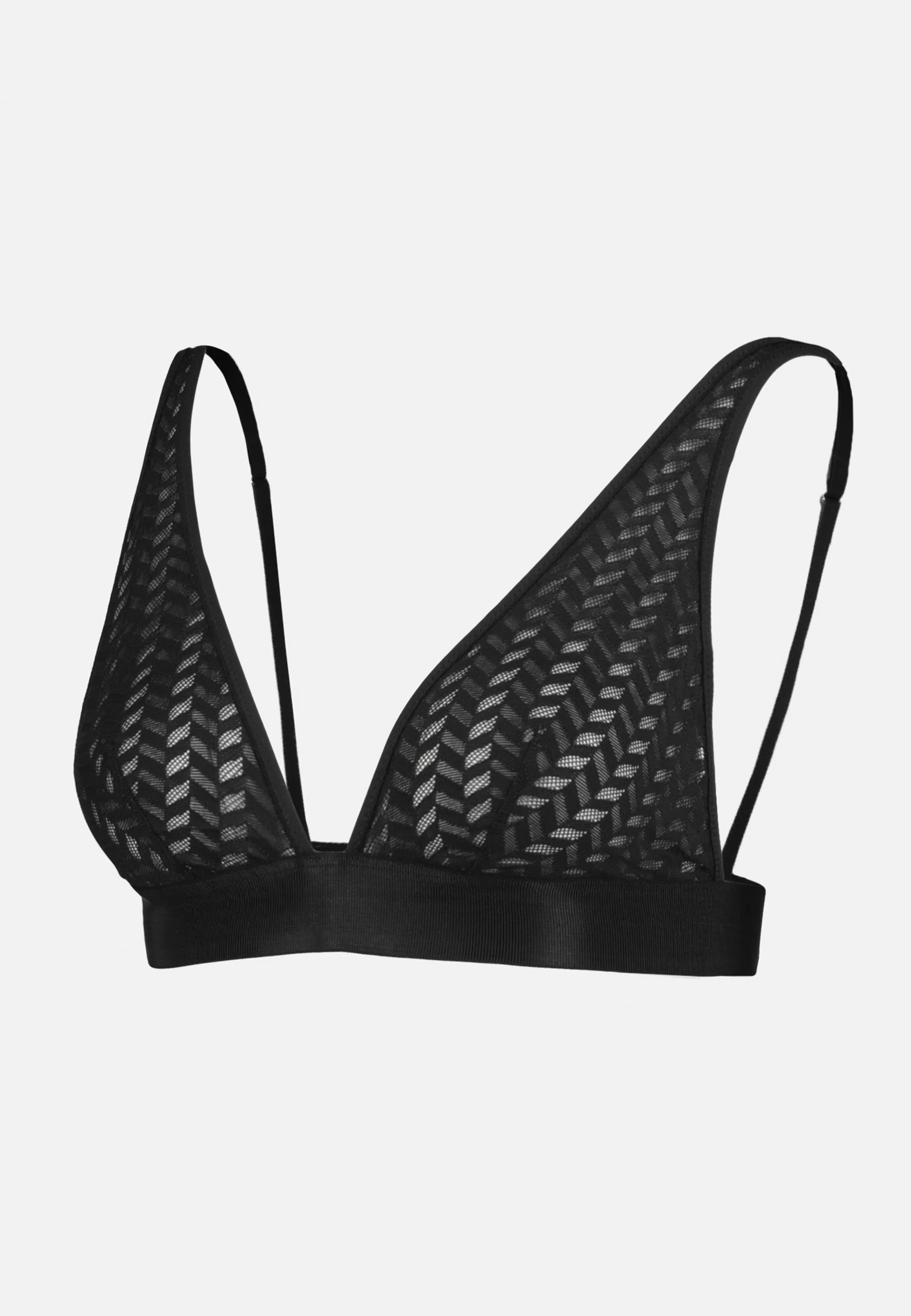 Soutien-gorge triangle sans armature noir en dentelle - Agathe Noir - Image 4