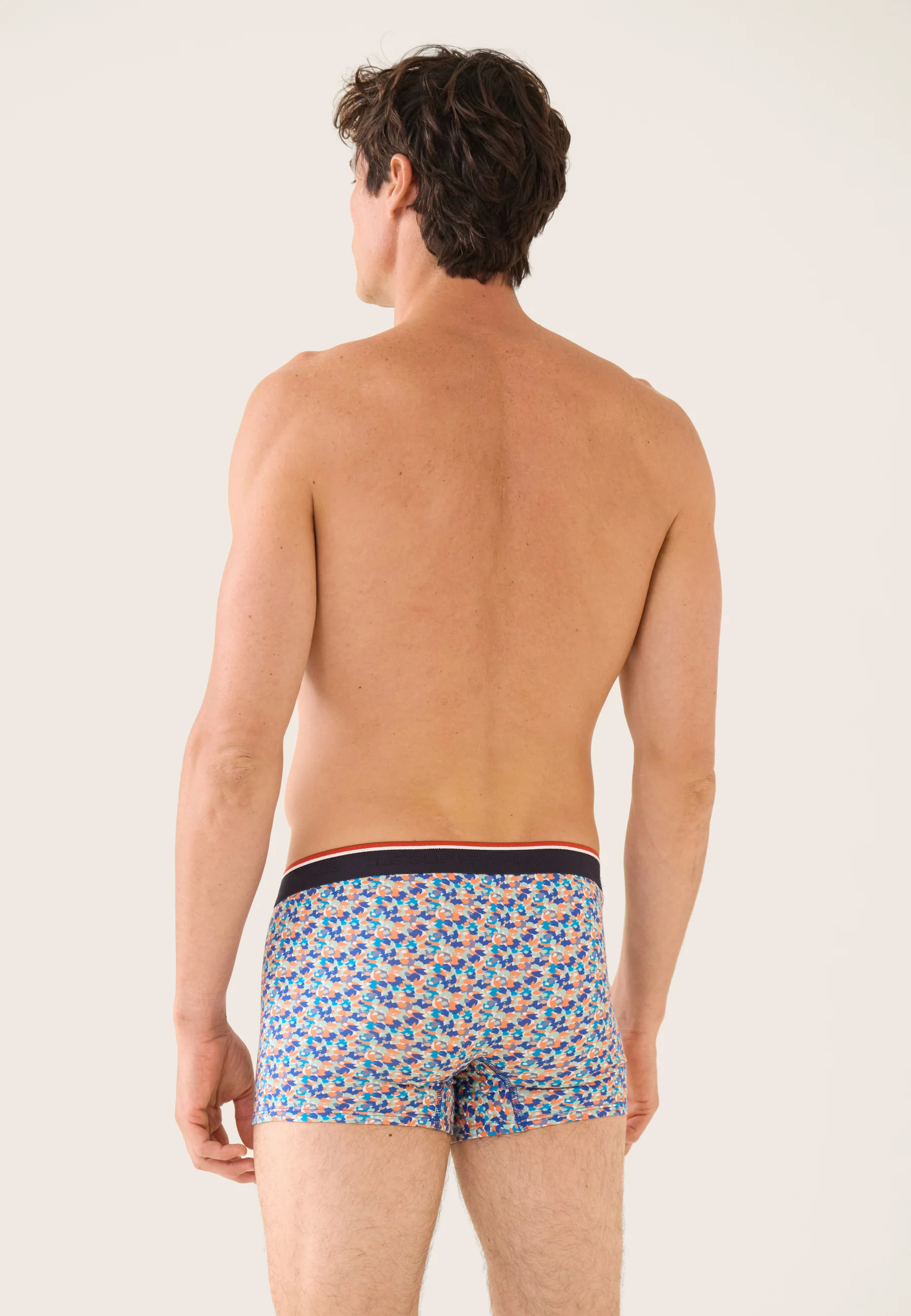 Boxer bleu à motif confetti en coton - Marius Confetti Bleu Nautique - Image 3