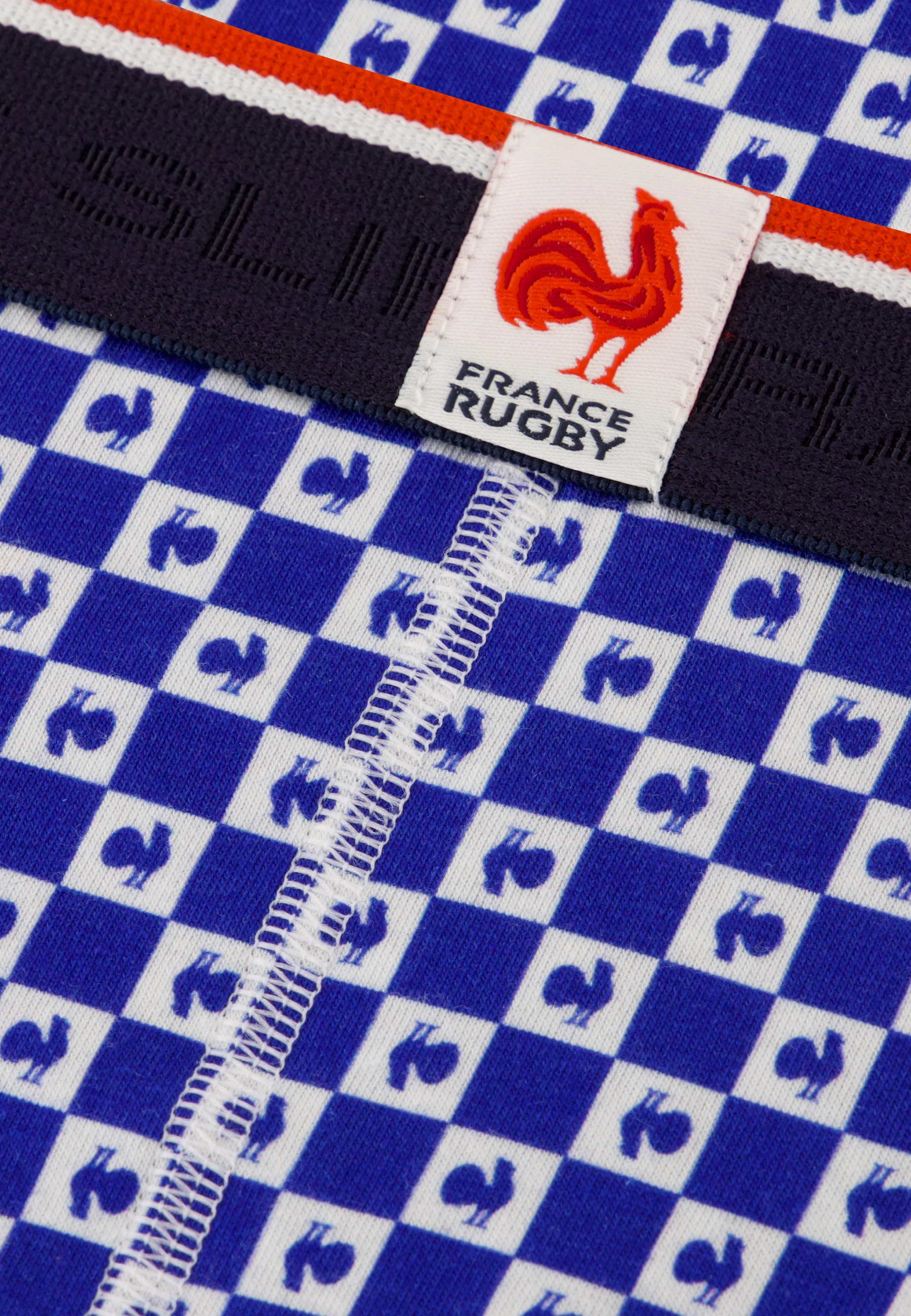 Boxer en coton - Marius Damier Indigo France Rugby - Image 5