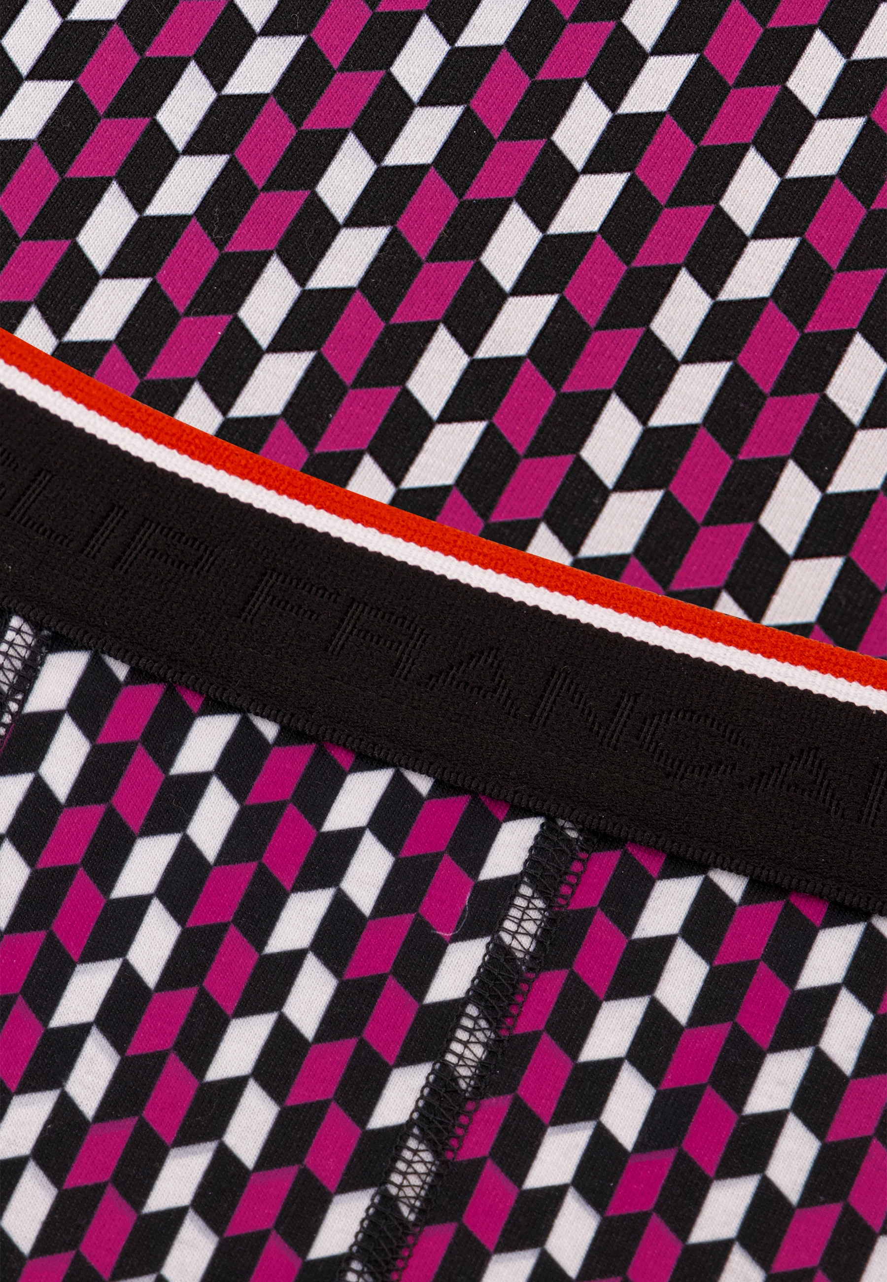 Boxer fuchsia à motif fléchettes en coton - Marius Flechette Fuchsia - Image 4