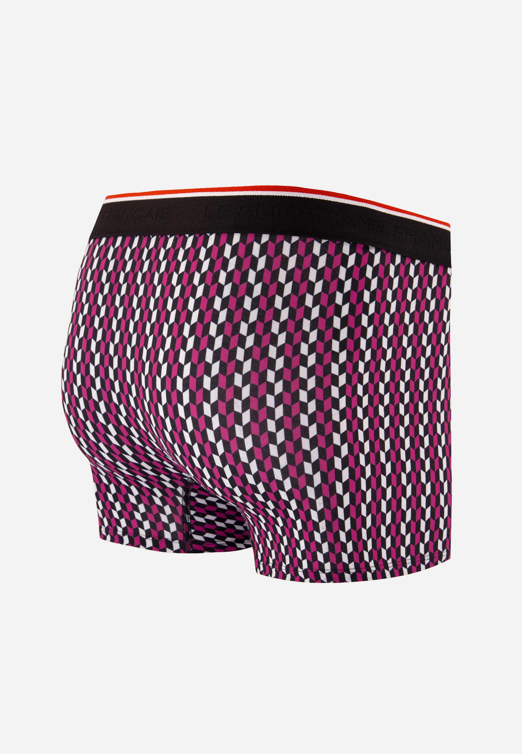Boxer fuchsia à motif fléchettes en coton - Marius Flechette Fuchsia - Image 5