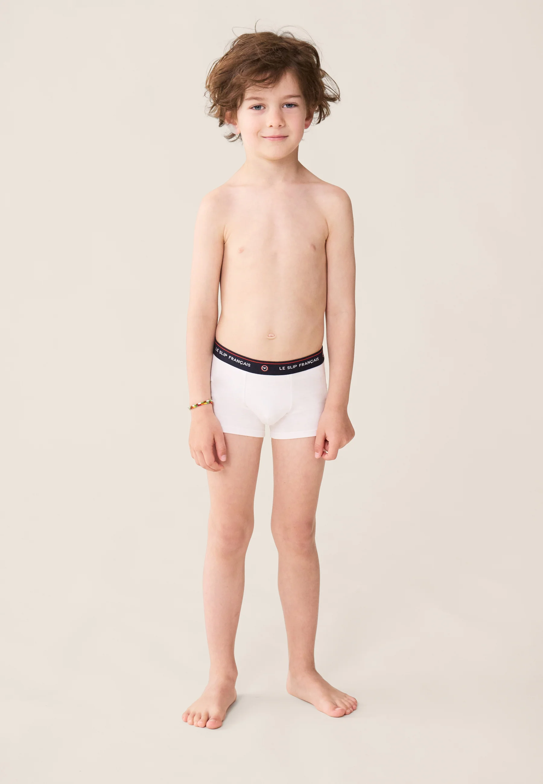 Boxer enfant blanc en coton - Petit Joseph Blanc - Image 4
