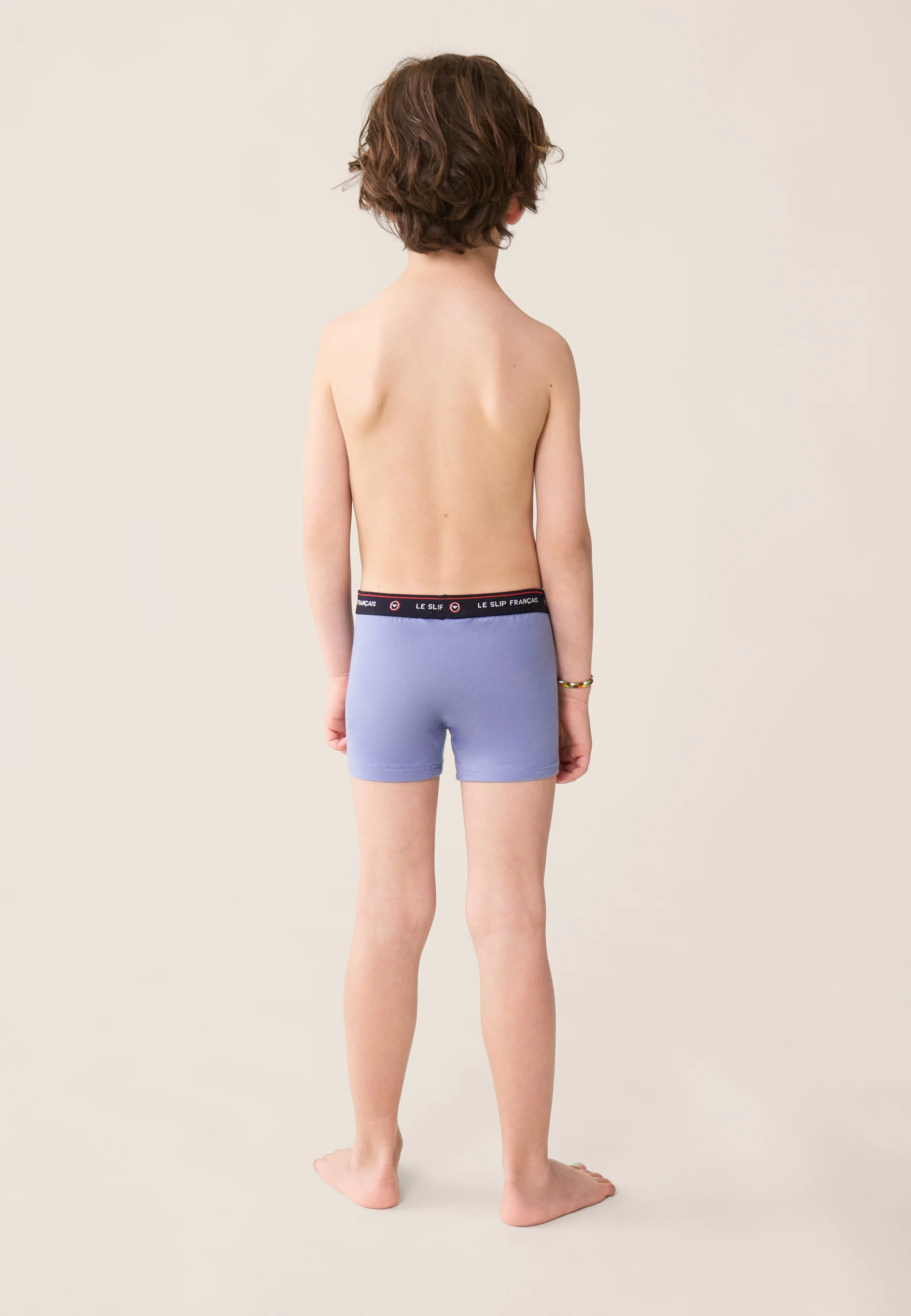 Boxer enfant bleu jean en coton - Petit Joseph Bleu Jean - Image 5