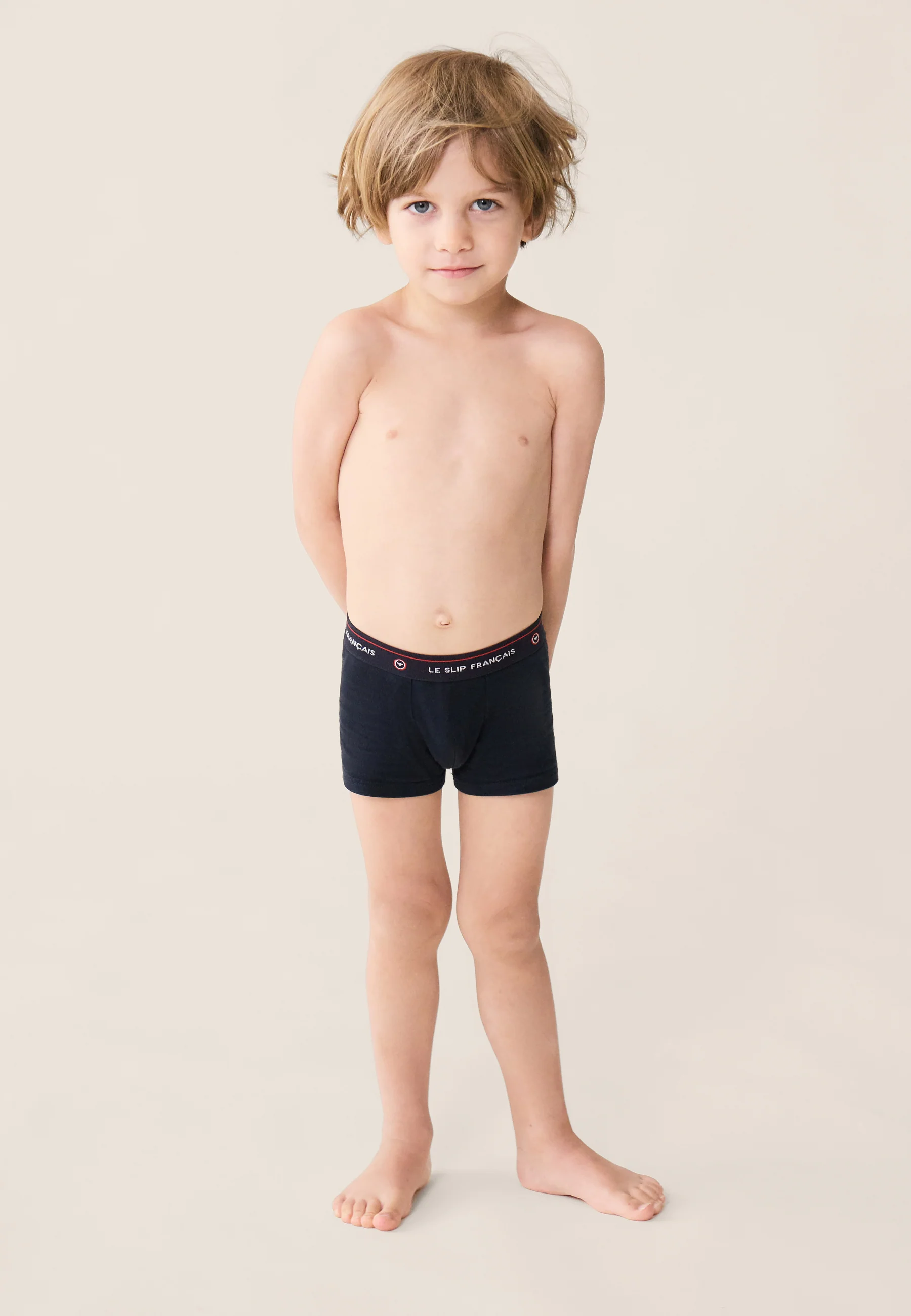 Boxer enfant bleu marine en coton - Petit Joseph Marine - Image 4
