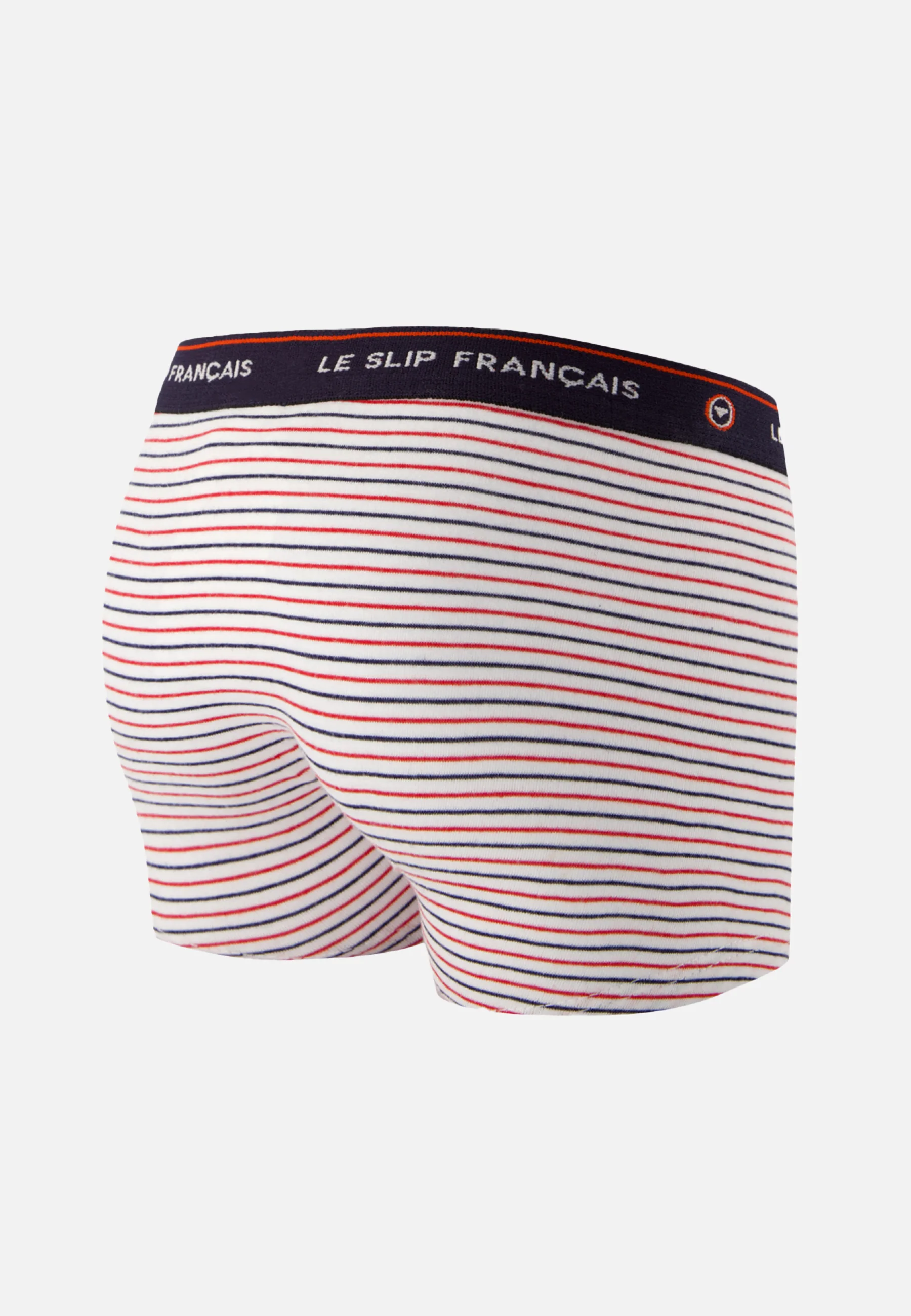 Boxer enfant à rayures bleu blanc rouge en coton - Petit Joseph Rayures Bbr - Image 7
