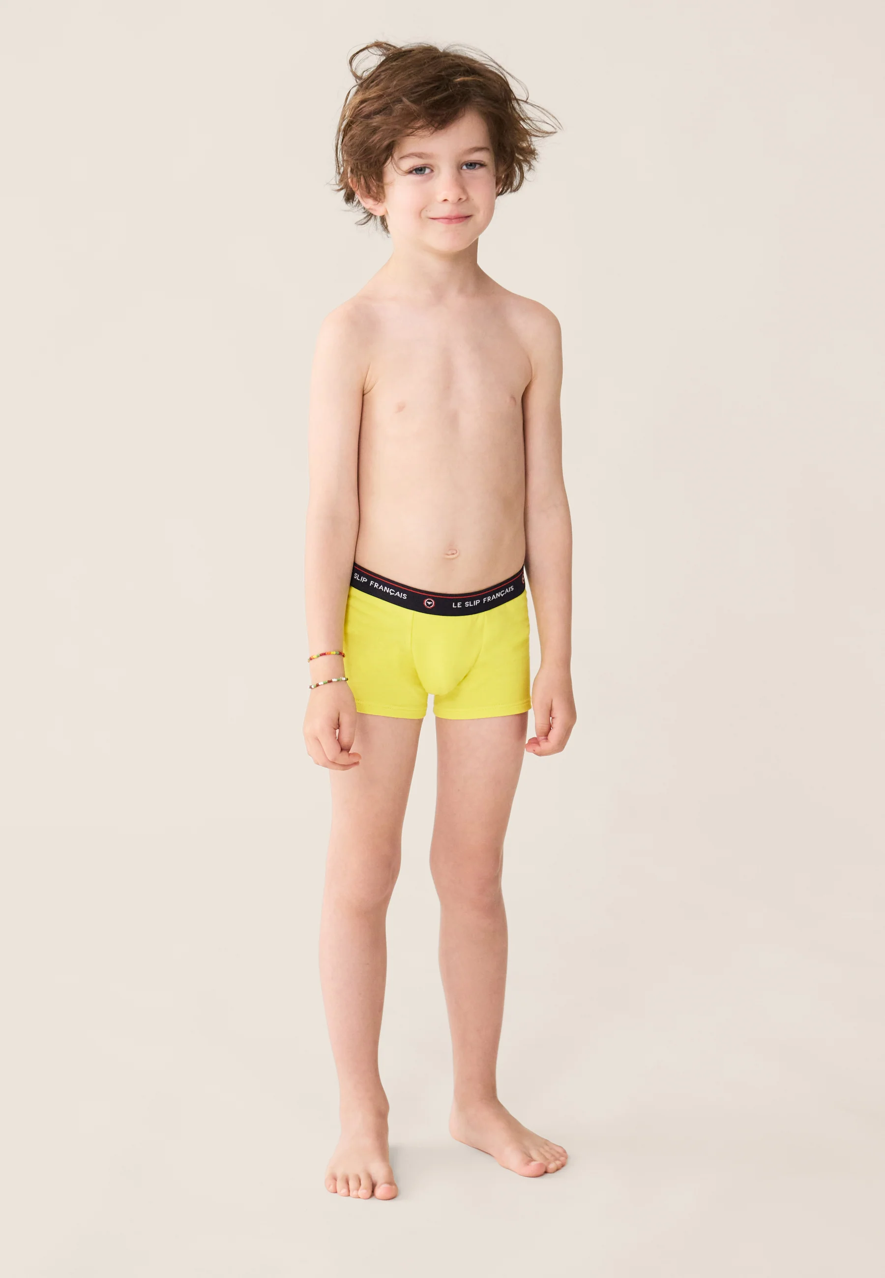 Boxer enfant jaune tournesol en coton - Petit Joseph Tournesol - Image 4