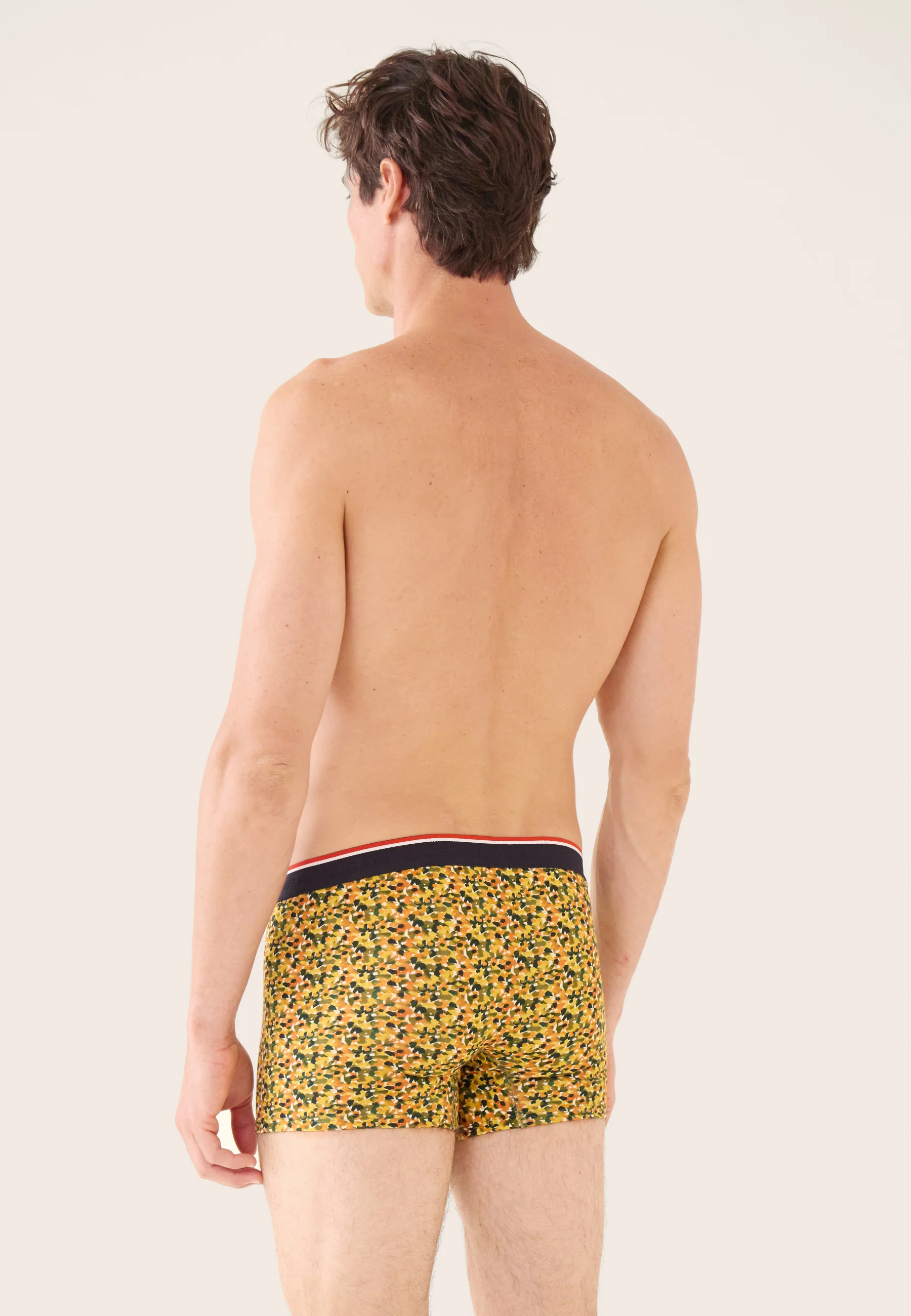 Boxer jaune à motif confetti en coton - Marius Confetti Jaune - Image 3