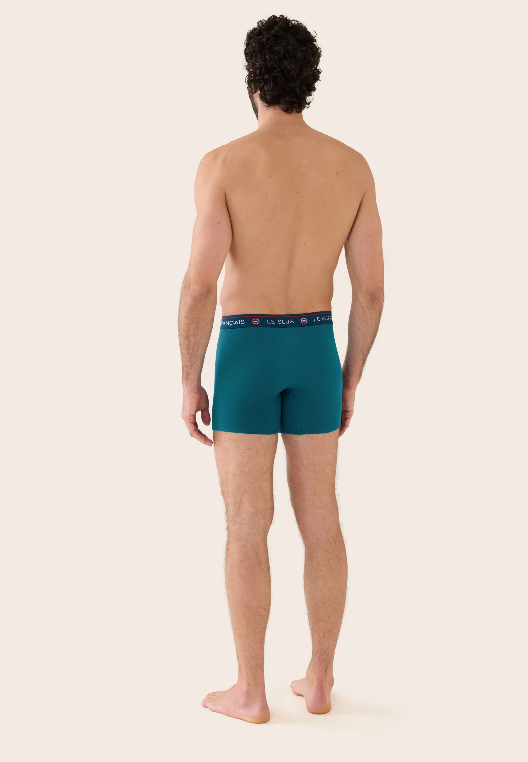 Boxer long bleu en coton - Redoutable Long Bleu Canard - Image 3
