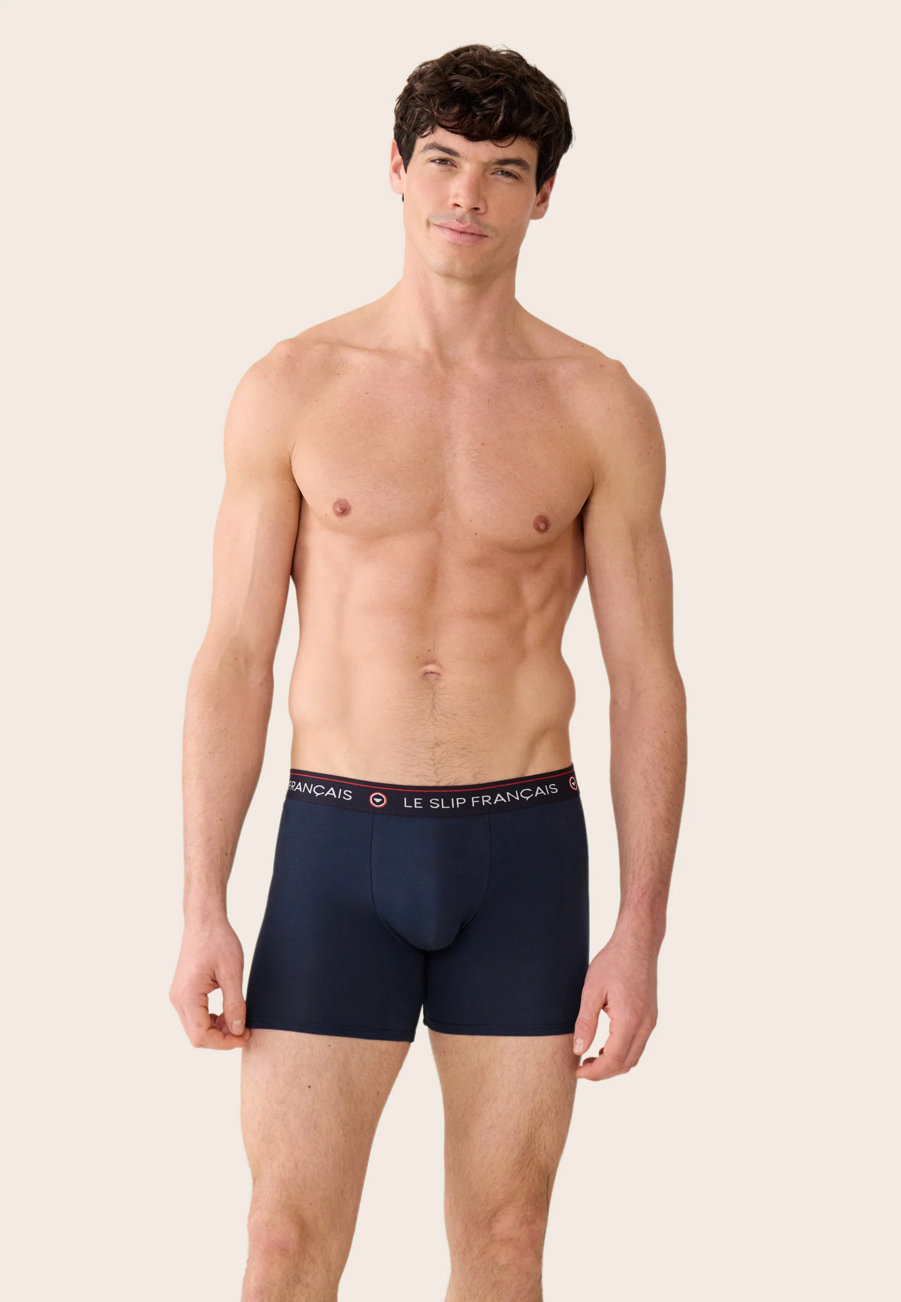 Boxer long marine en coton - Redoutable Long Marine Lsf - Image 2