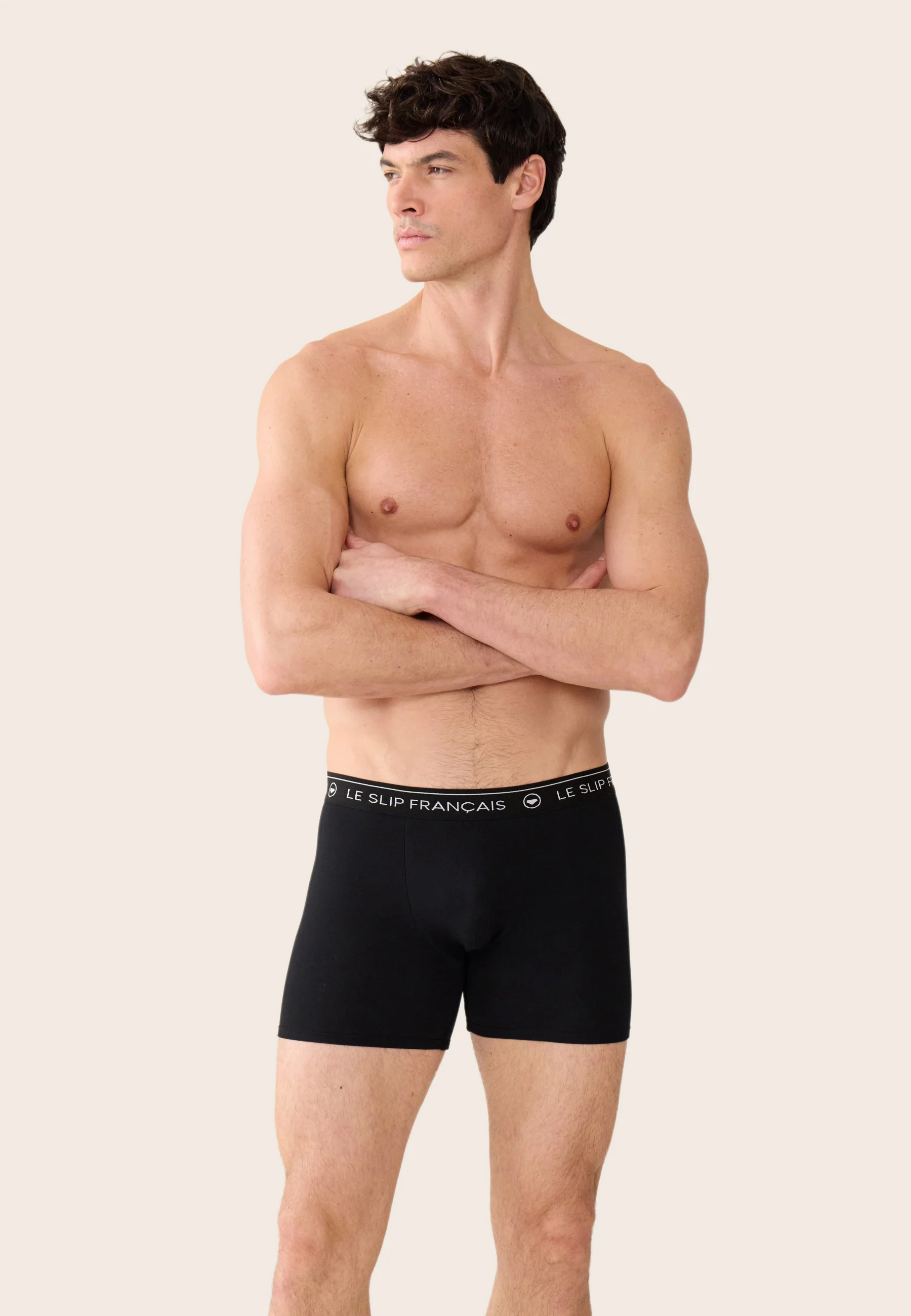 Boxer long noir en coton - Redoutable Long Noir - Image 2