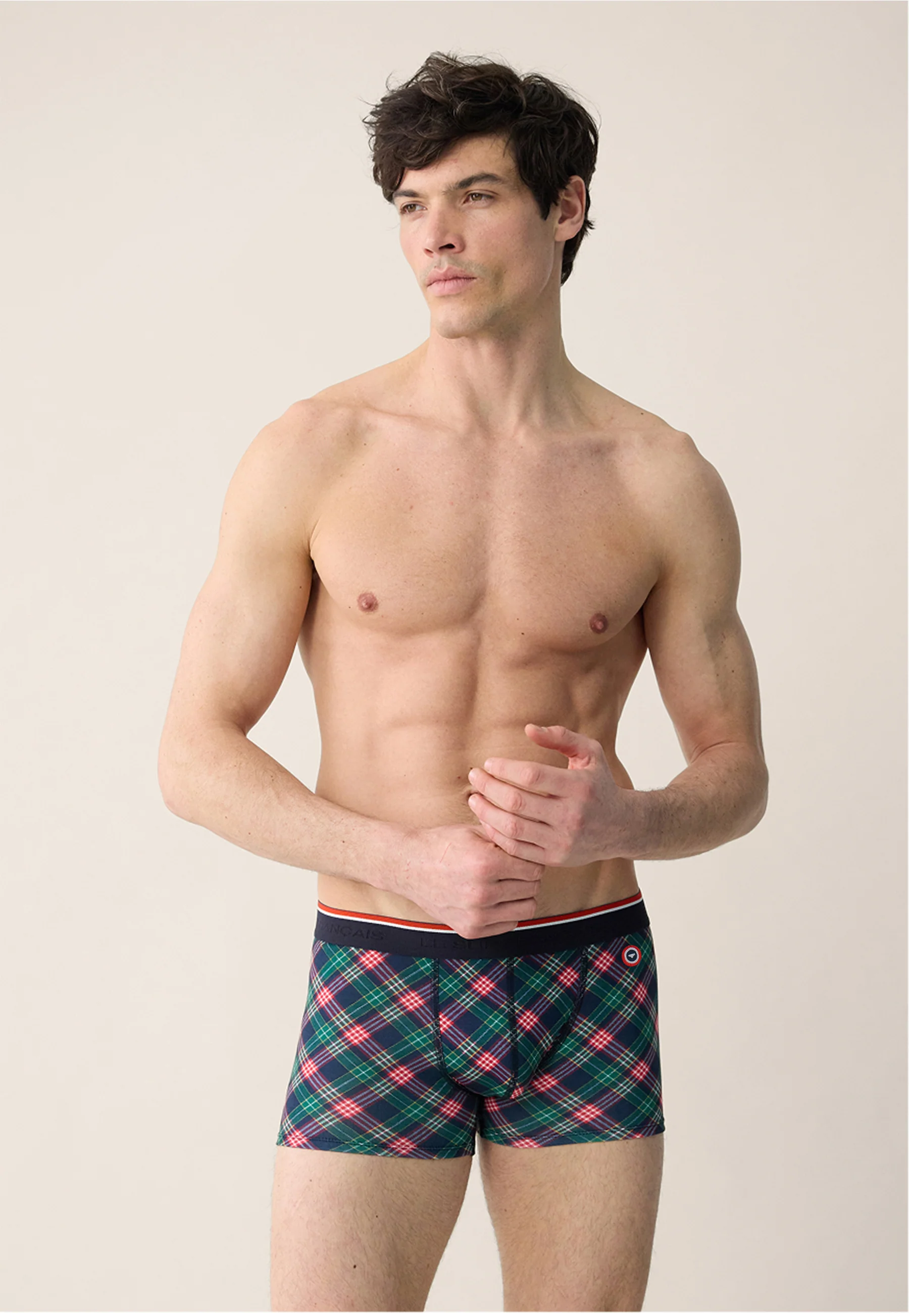 Boxer vert sapin imprimé carreaux tartan - Marius Carreaux Vert Sapin - Image 2
