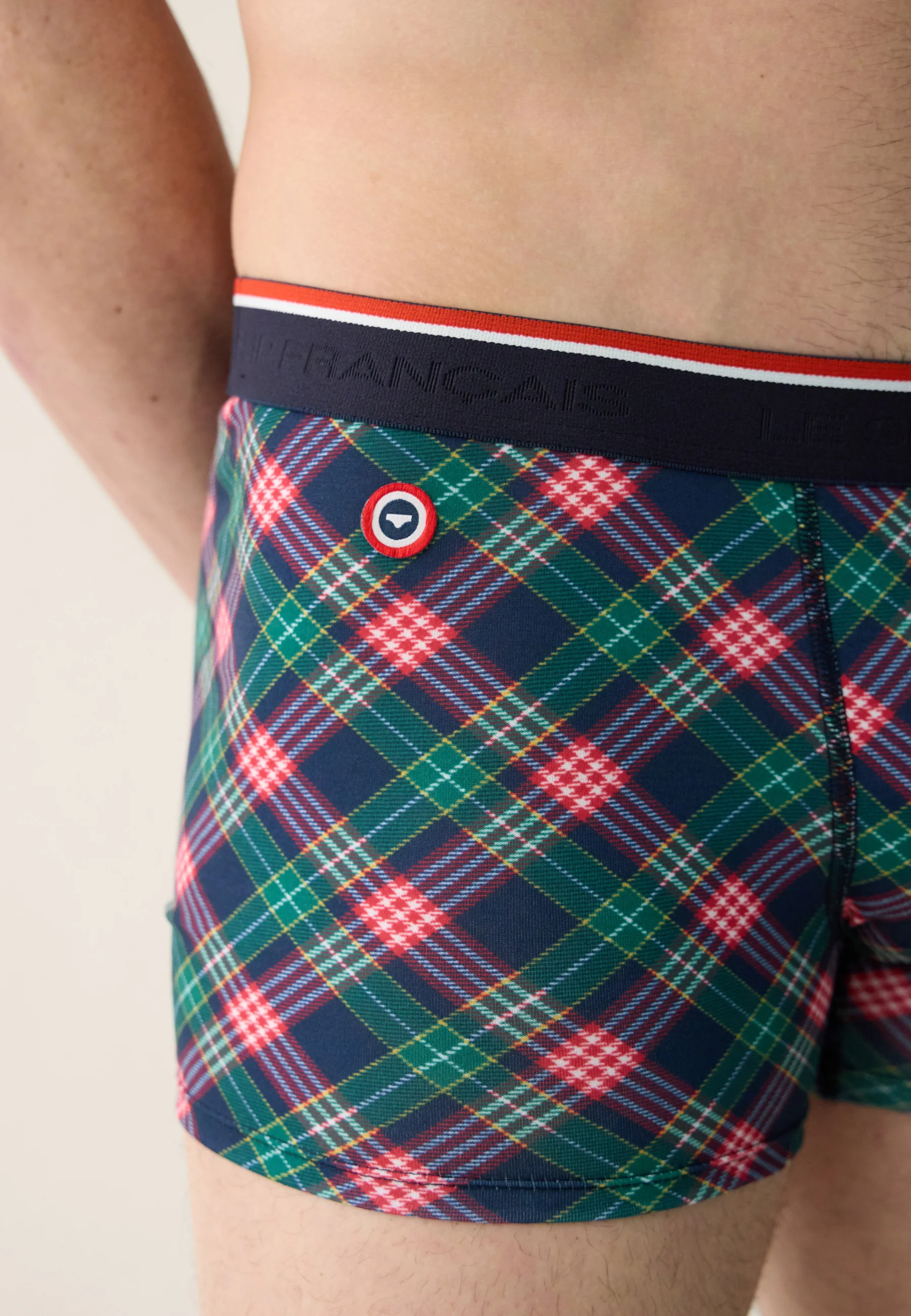 Boxer vert sapin imprimé carreaux tartan - Marius Carreaux Vert Sapin - Image 4