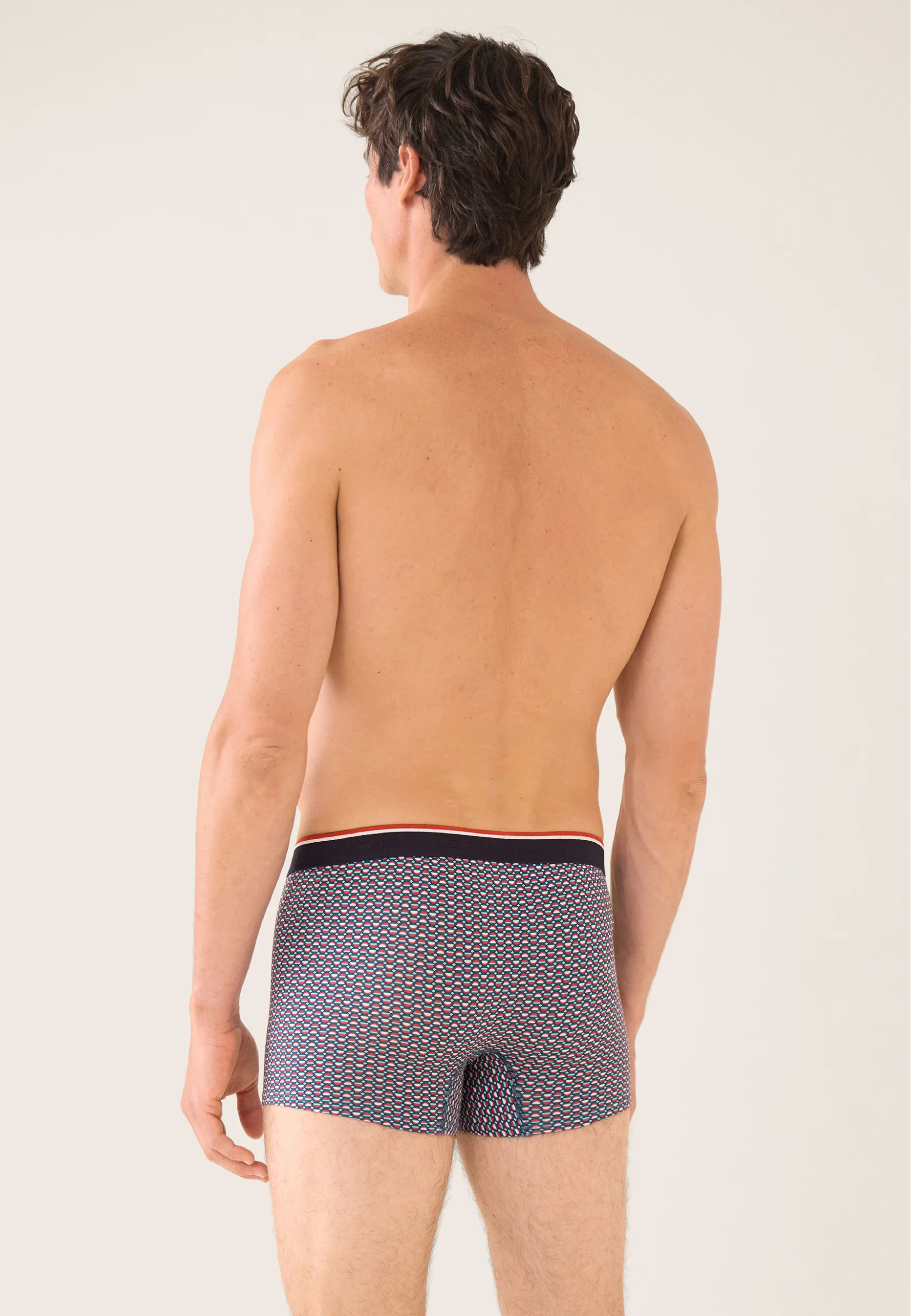 Boxer vert à motif cercle en coton - Marius Cercle Vert D'Eau - Image 3