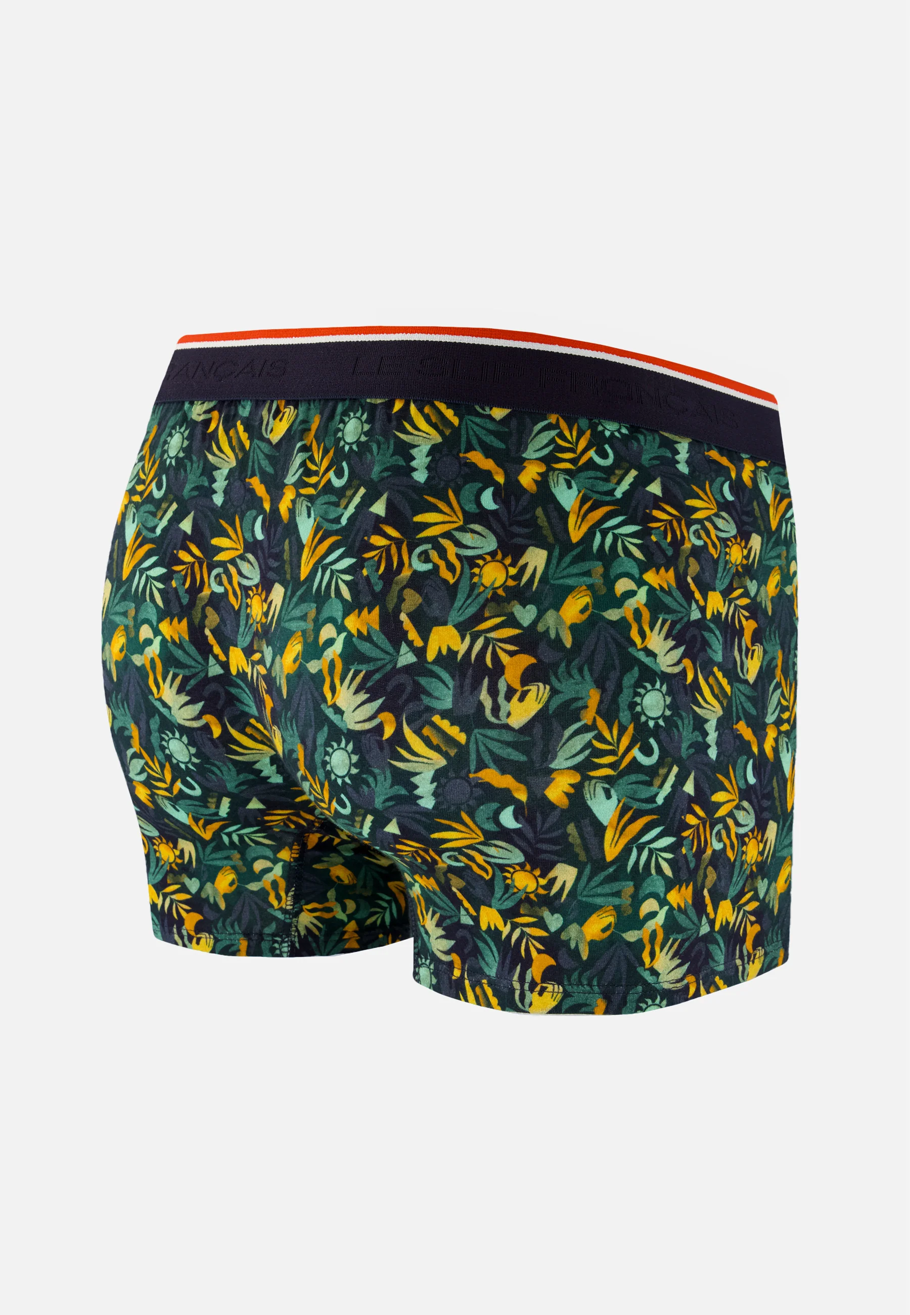 Boxer vert à motif jungle en coton - Marius Jungle Kaki Veronese - Image 7
