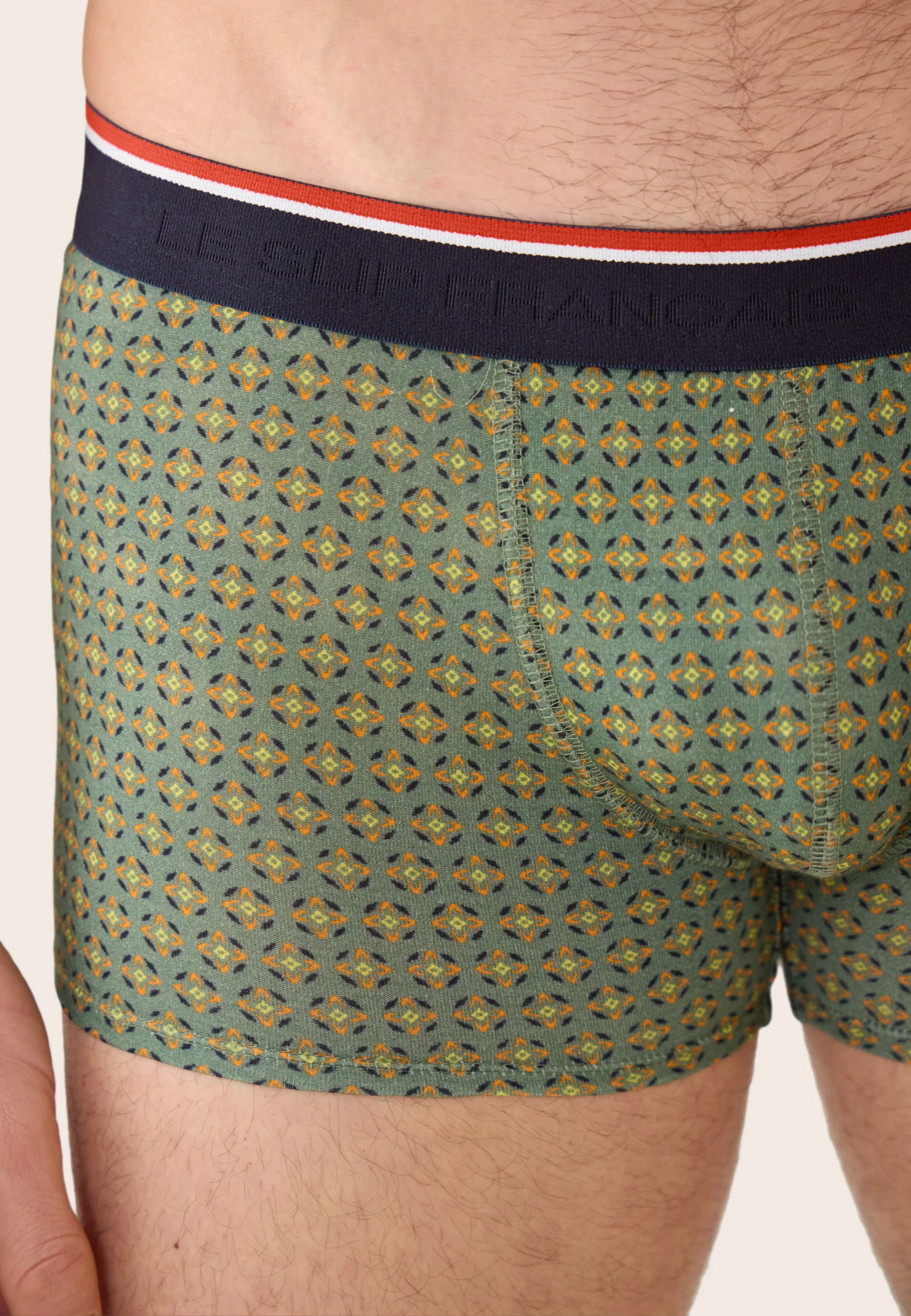 Boxer vert à motif ornement en coton - Marius Ornement Veronese - Image 4
