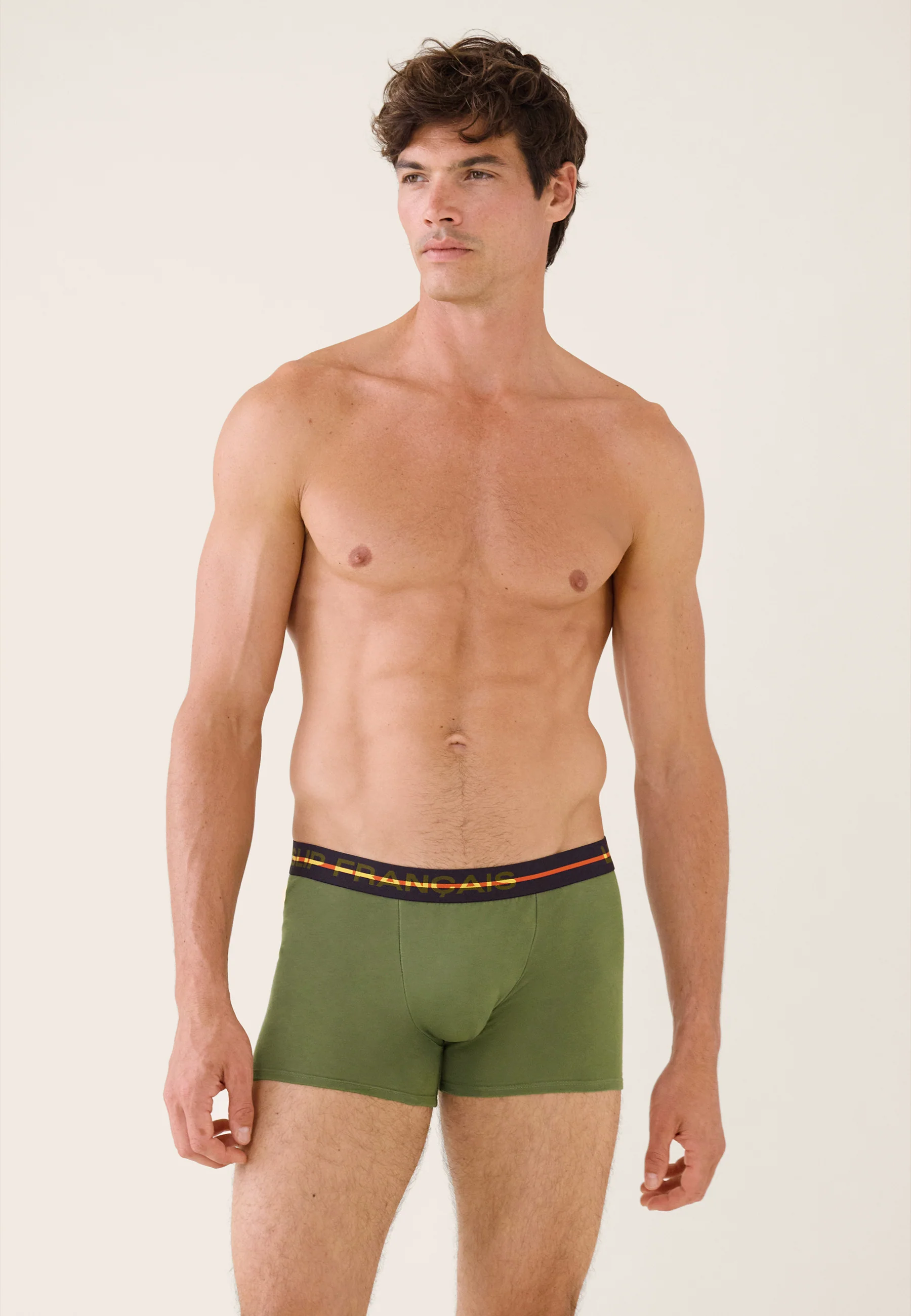 Boxer vert en coton - Redoutable Kaki Veronese - Image 2