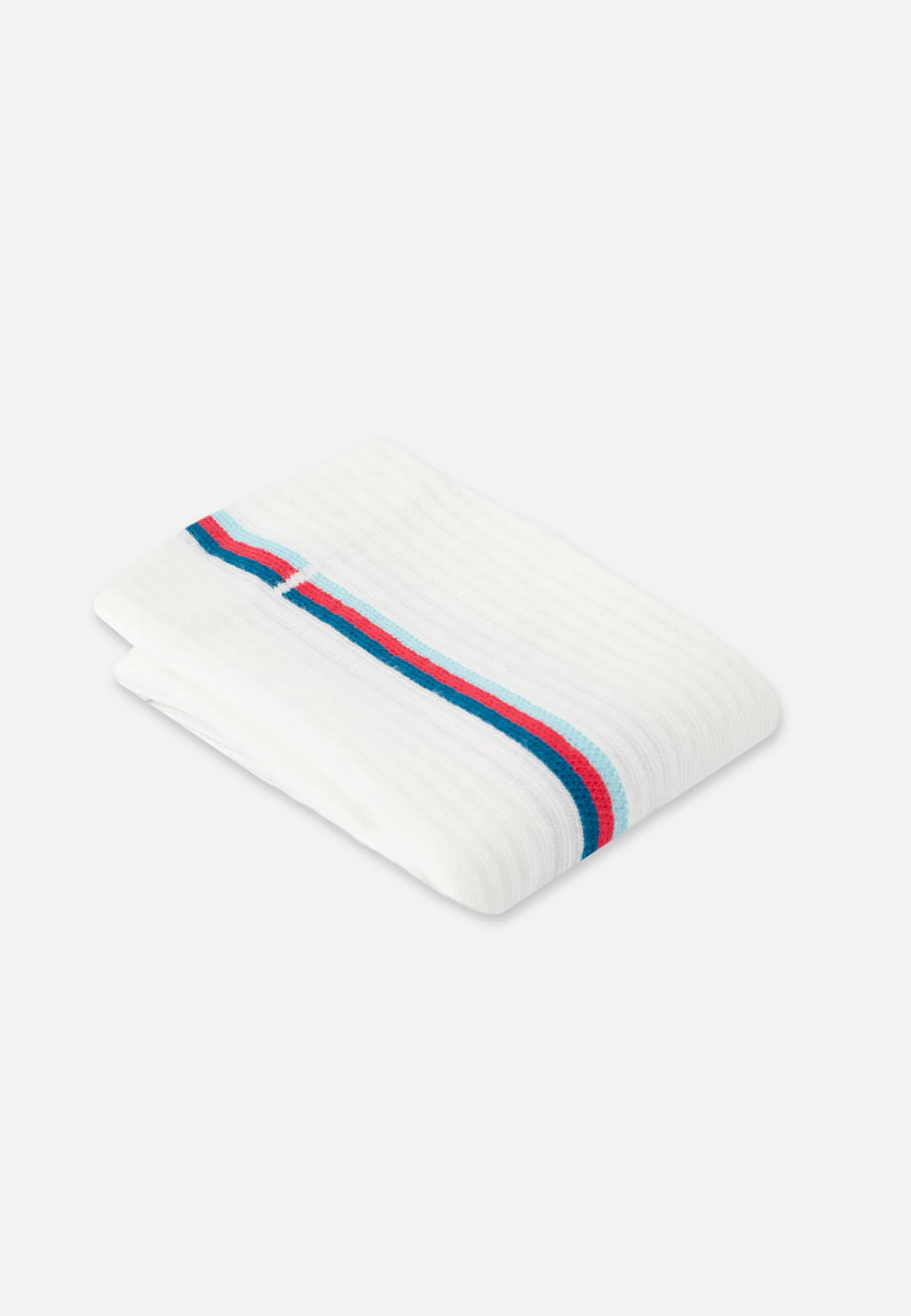 Chaussettes de sport mi-hautes rayées bleu, rose et vert - Wilfried Lignes Bleu Canard Rose Cerise Vert D'Eau - Image 5