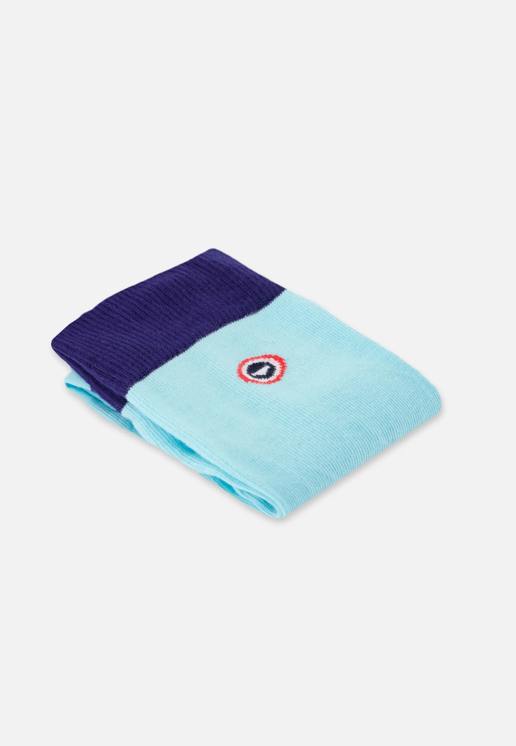 Chaussettes mi-hautes bleu fantaisie - Lucas Bloc Indigo Bleu Canard Vert D'Eau - Image 5