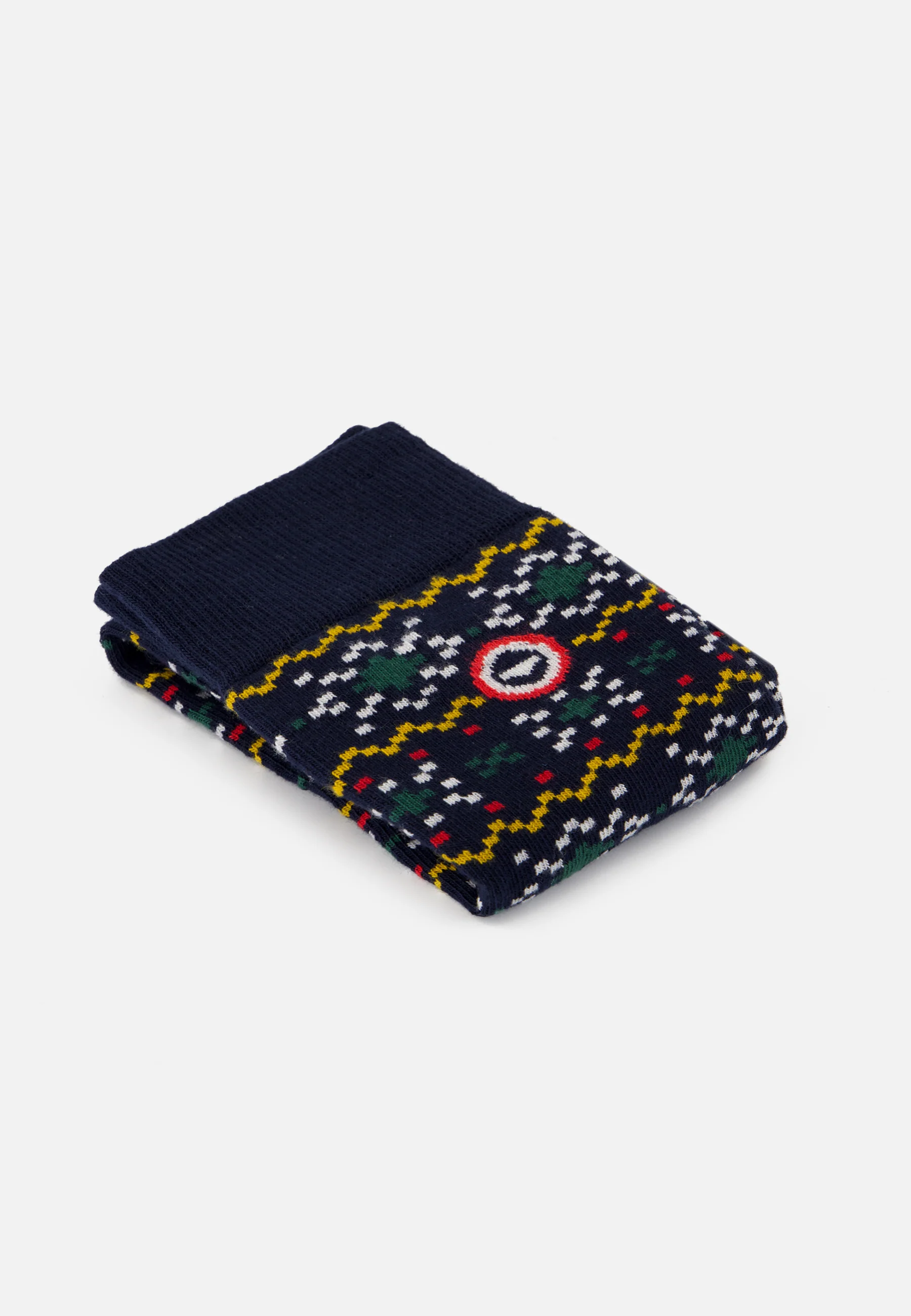 Chaussettes mi-hautes vert sapin flocon fantaisie - Lucas Flocon Vert Sapin - Image 3