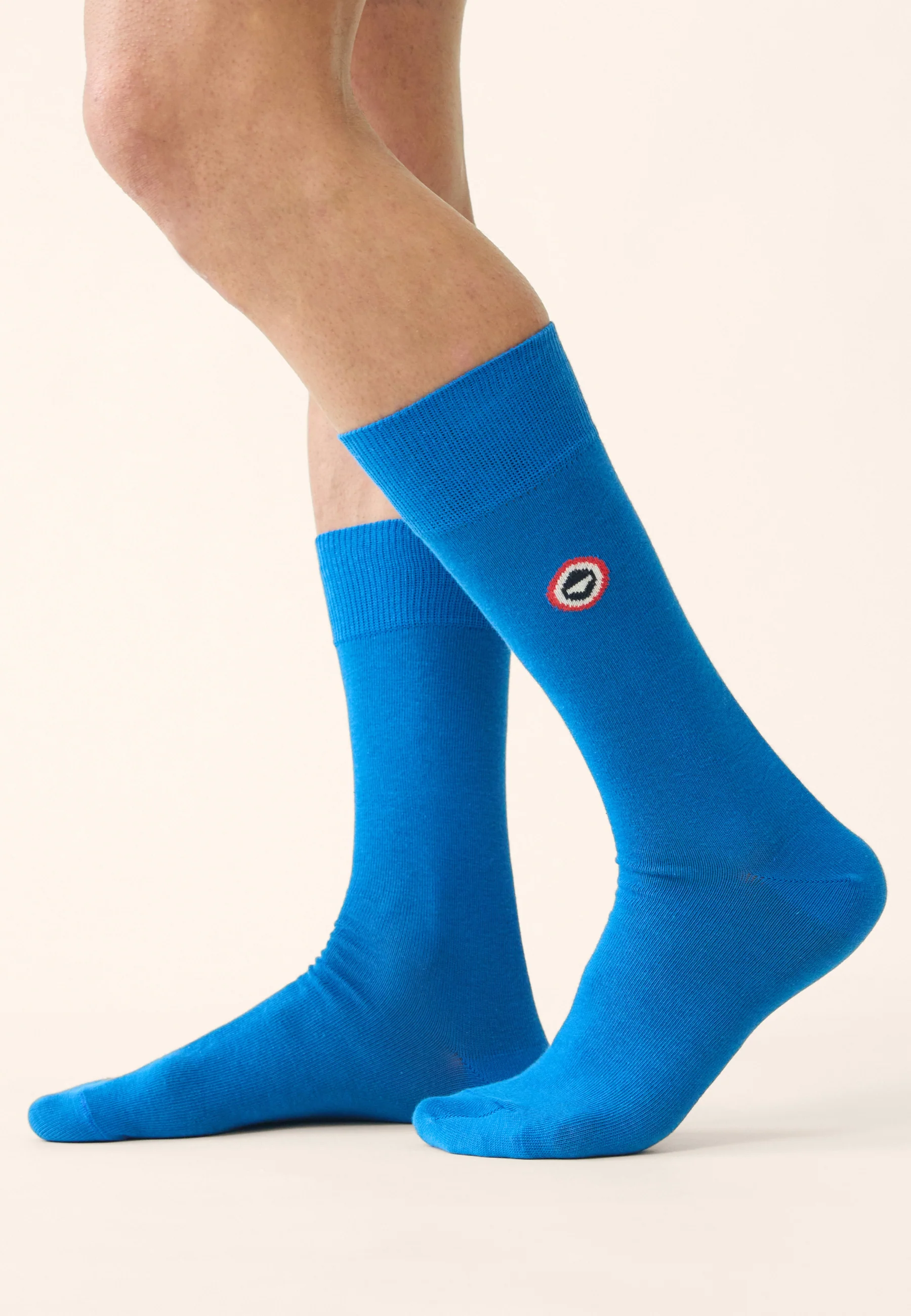 Chaussettes mi-hautes unies bleu turquoise - Robuste Bleu Turquoise - Image 2