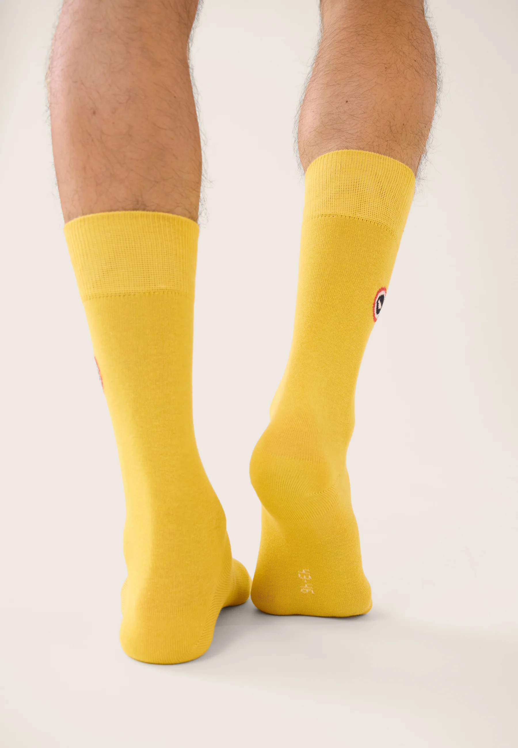 Chaussettes mi-hautes unies jaune - Robuste Jaune Citron - Image 3
