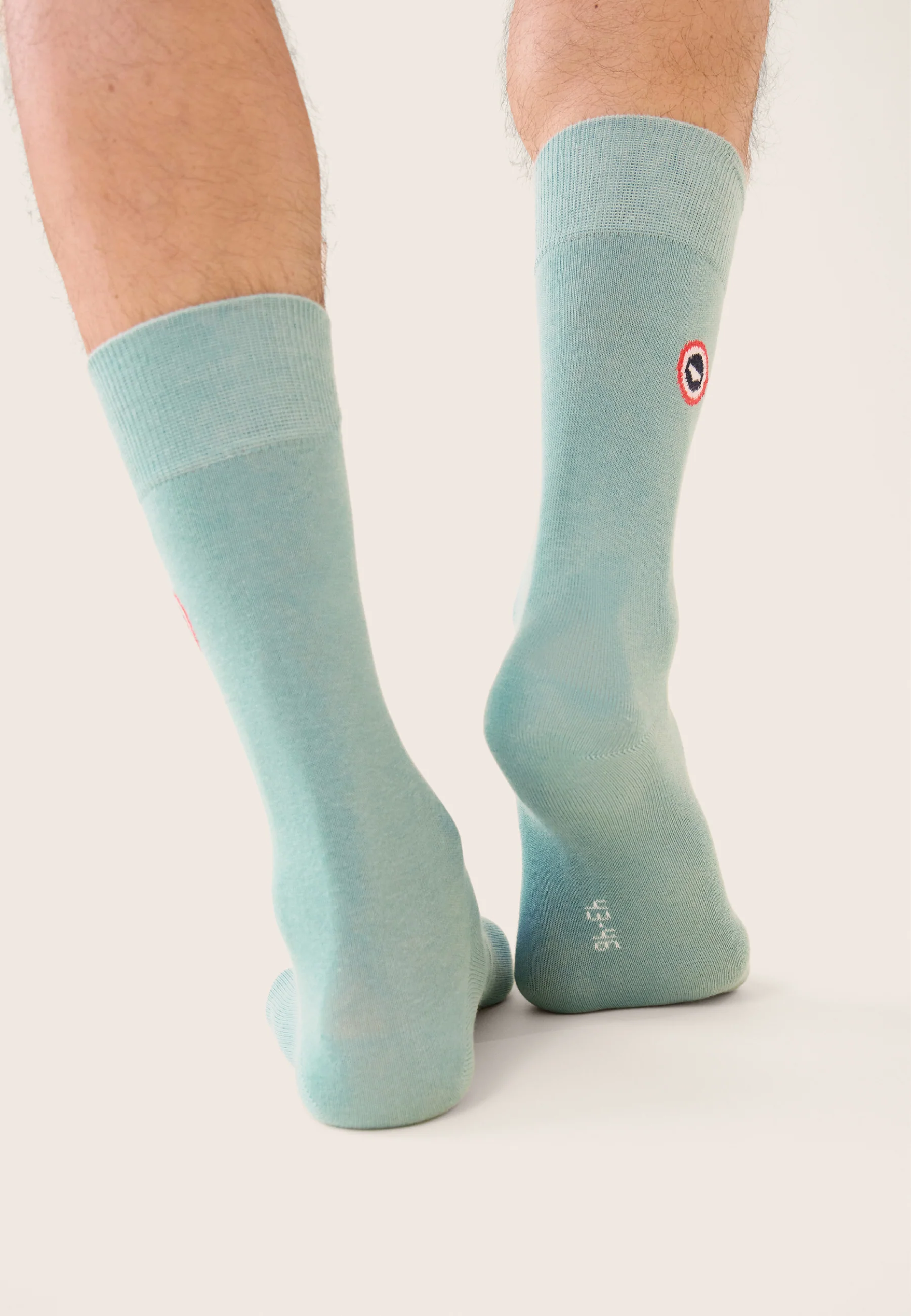 Chaussettes mi-hautes unies vert - Robuste Vert Azur - Image 3