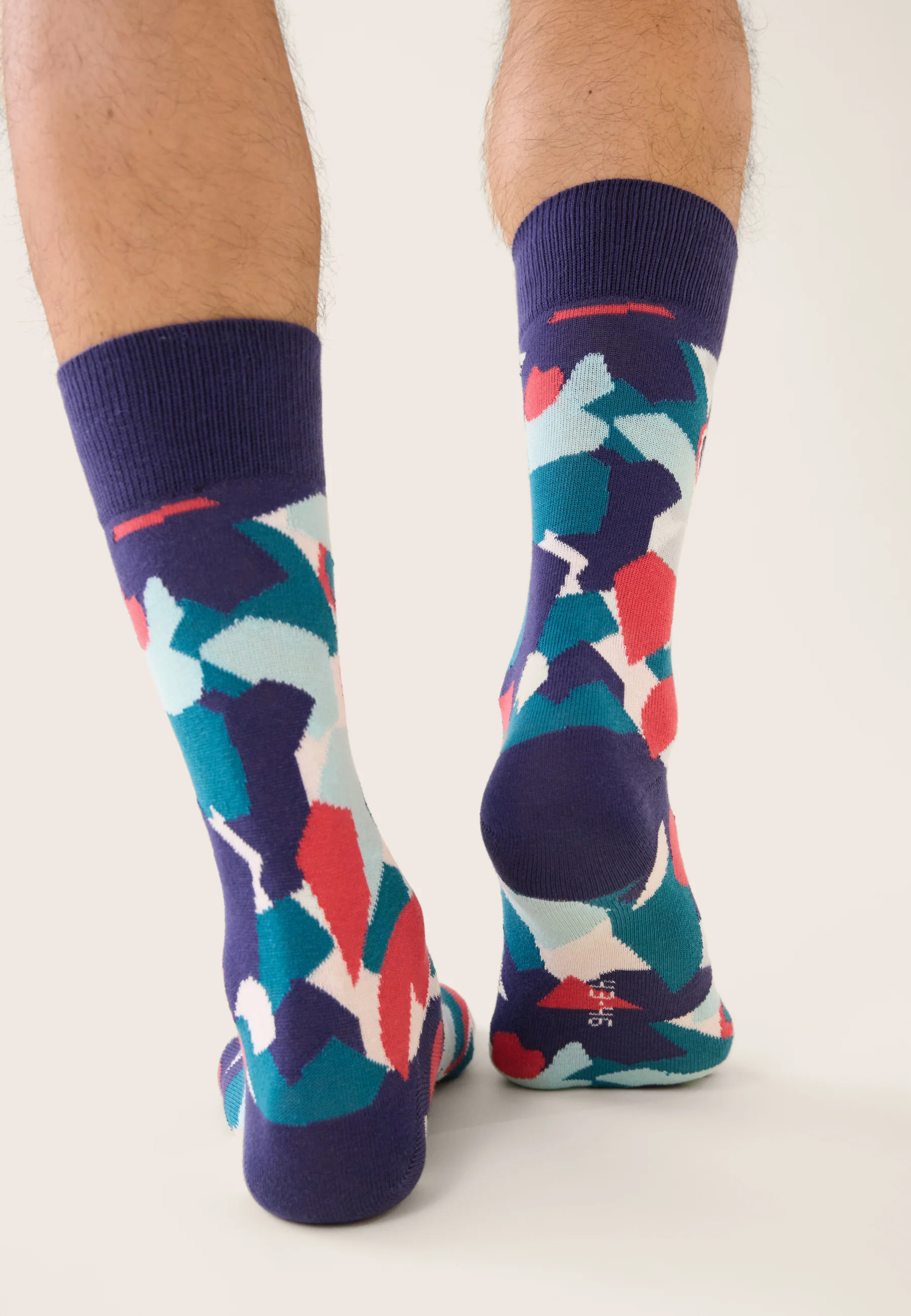 Chaussettes mi-hautes vertes à motifs confetti - Lucas Confetti Vert D'Eau - Image 3
