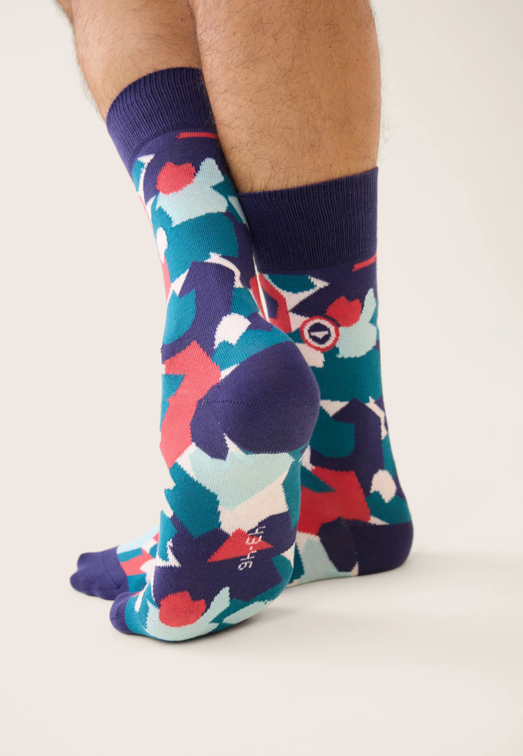 Chaussettes mi-hautes vertes à motifs confetti - Lucas Confetti Vert D'Eau - Image 4