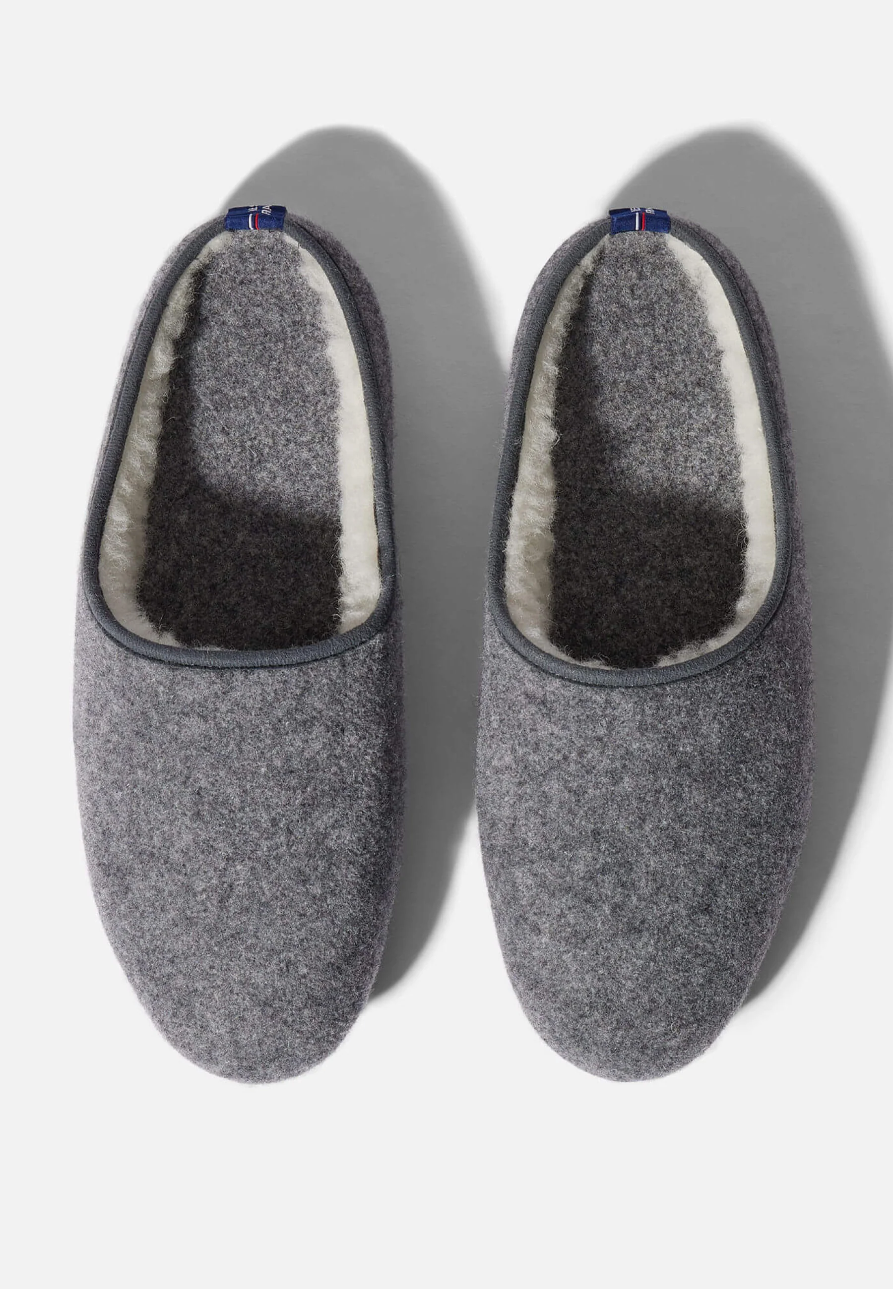 Chaussons d'intérieur en laine - Claude Gris Chiné - Image 5
