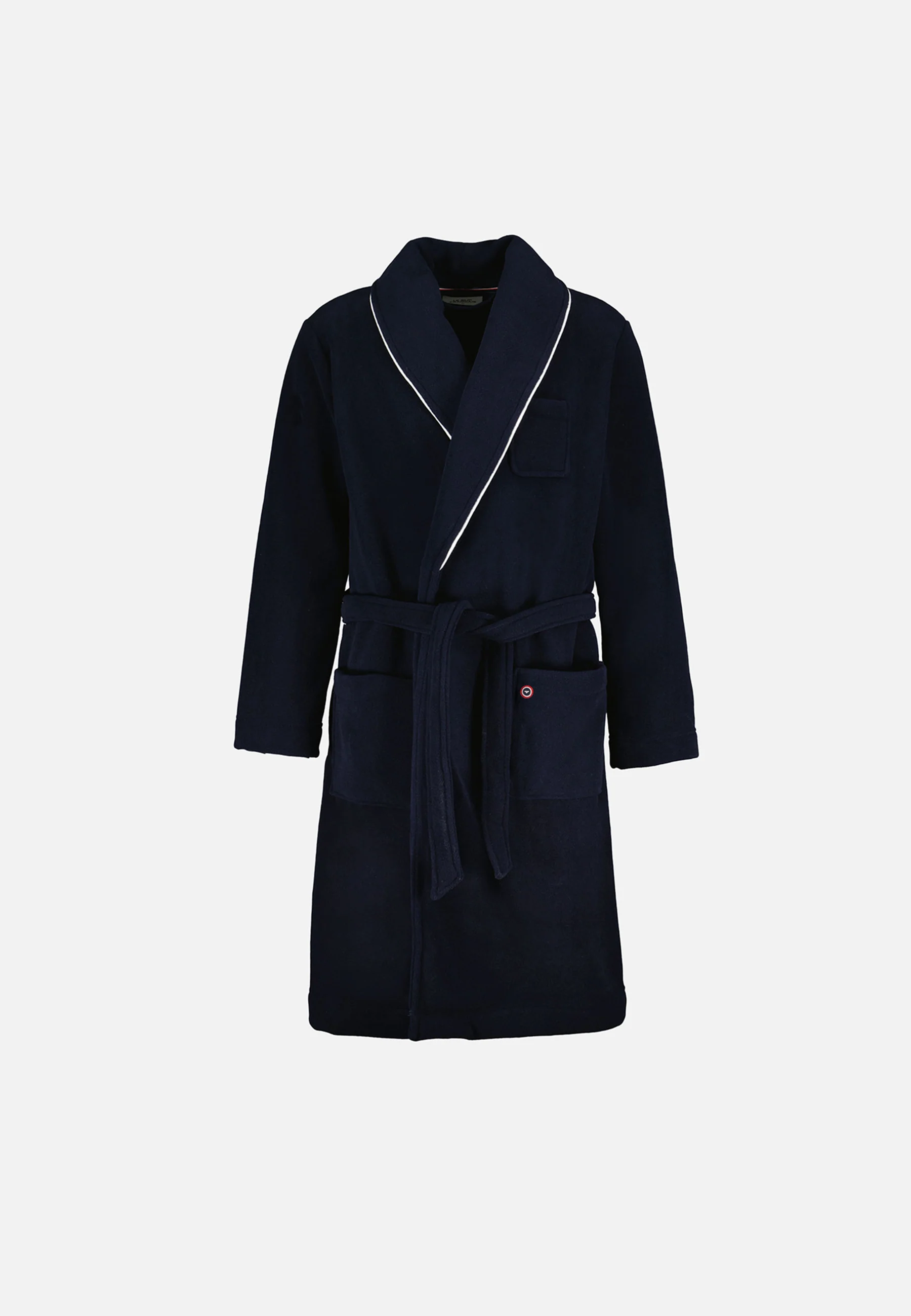 Robe de chambre chaude homme bleu marine avec col châle - Devy Marine - Image 6