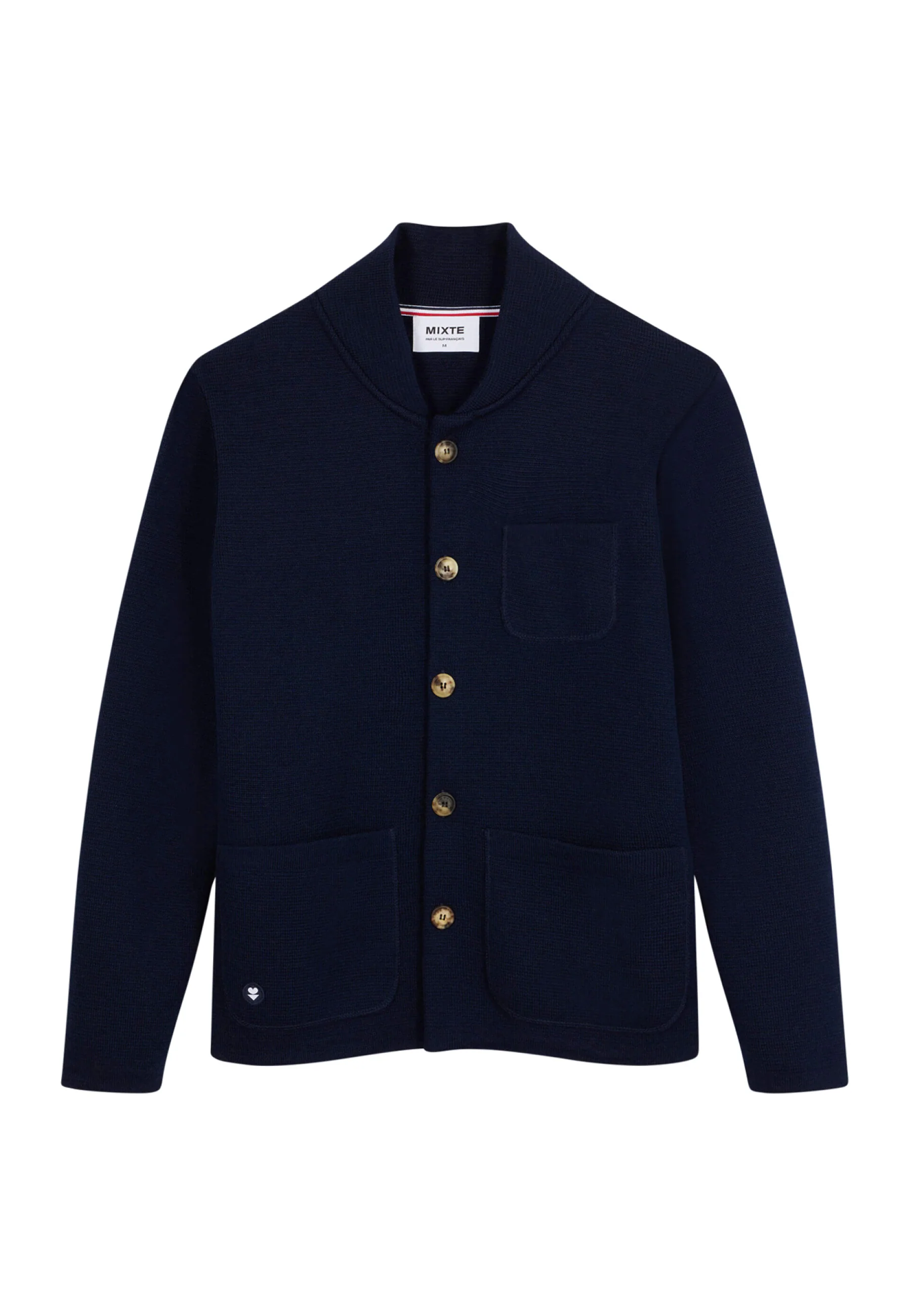 Gilet homme en maille bleu marine - Eloi Marine - Image 10