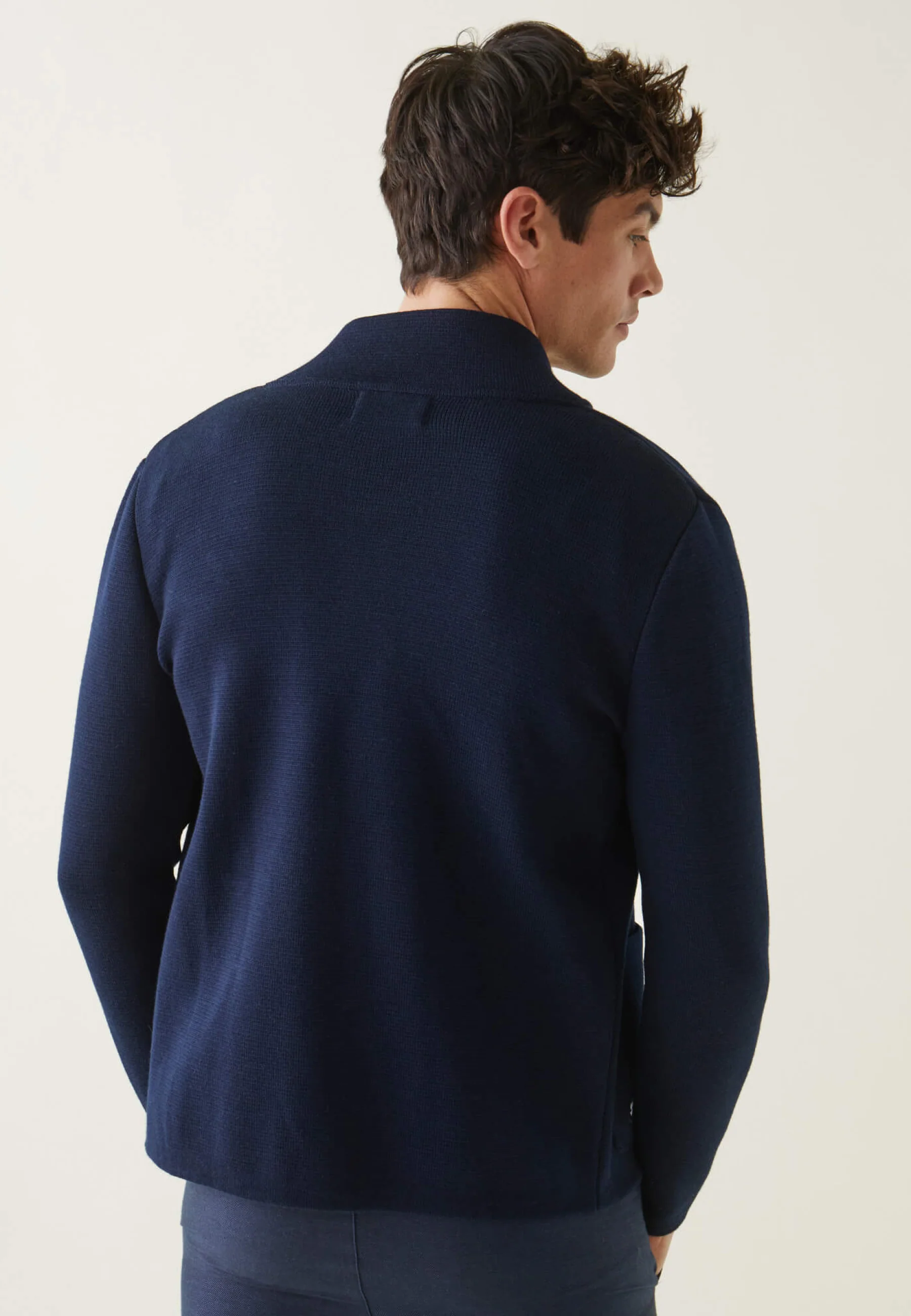 Gilet homme en maille bleu marine - Eloi Marine - Image 6