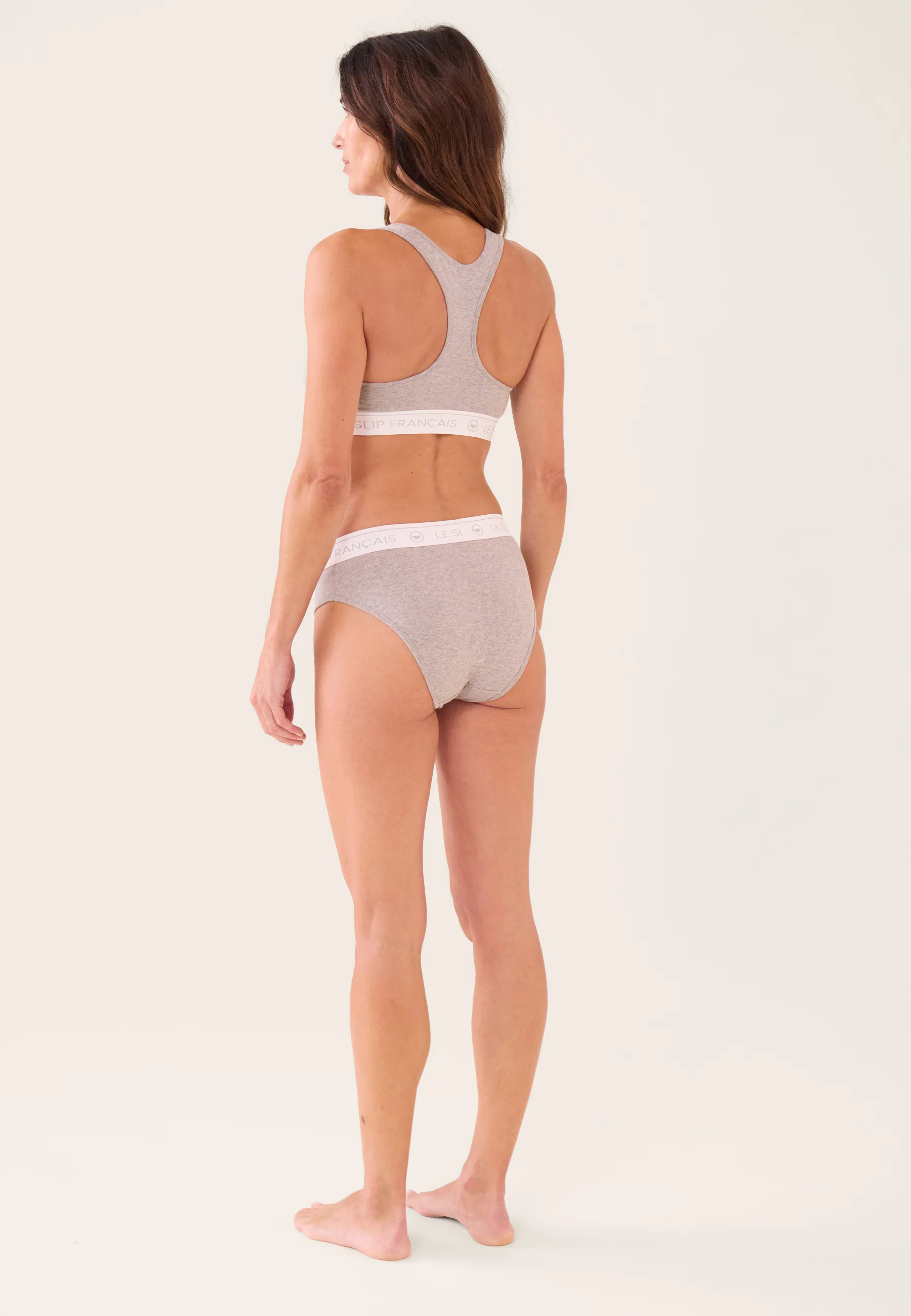 Ensemble culotte brassière en coton - Tapageuse Rieuse Gris Chiné - Image 3