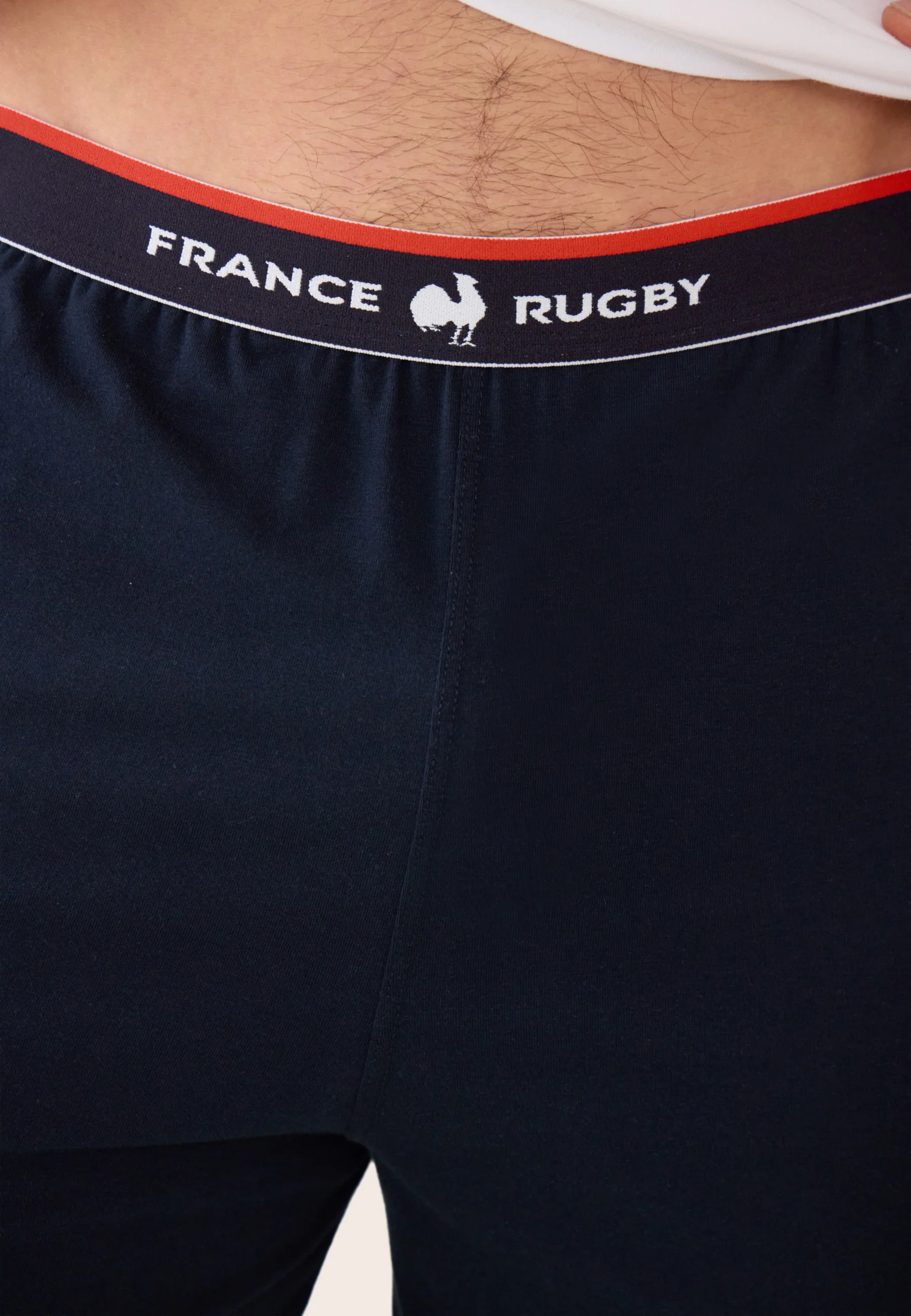 Ensemble pyjama haut et short bleu marine XV De France - Pyjama haut manches courtes formidable et bas de pyjama court zouzou Marine XV De France - Image 5
