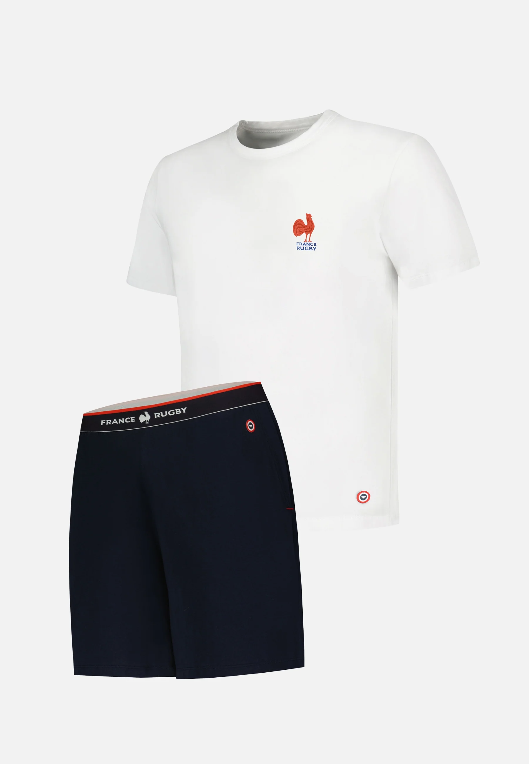 Ensemble pyjama haut et short bleu marine XV De France - Pyjama haut manches courtes formidable et bas de pyjama court zouzou Marine XV De France - Image 6