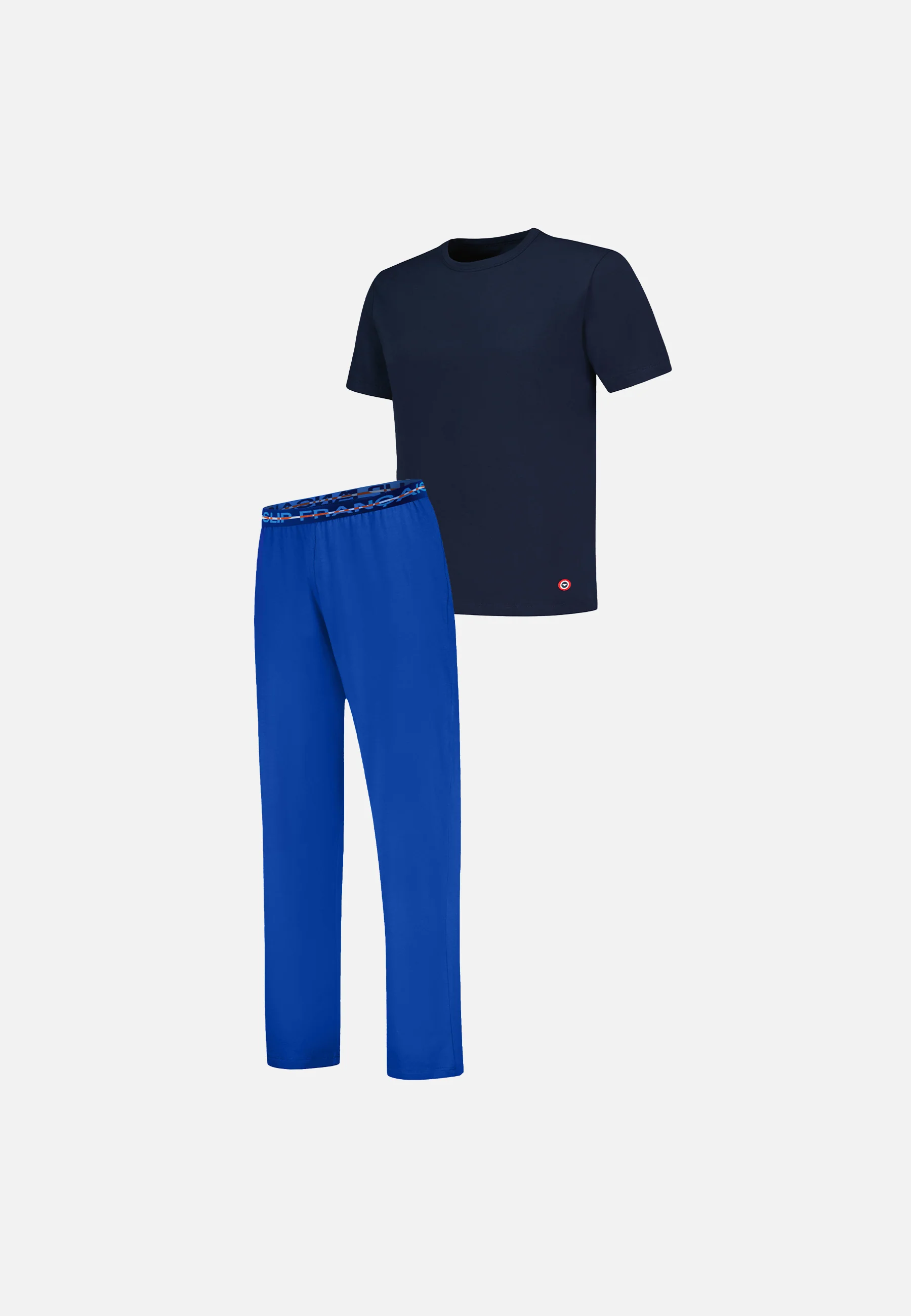 Ensemble pyjama haut marine et pantalon bleu en coton - Pyjama haut manches longues formidable marine et bas de pyjama long indomptable bleu nautique - Image 6