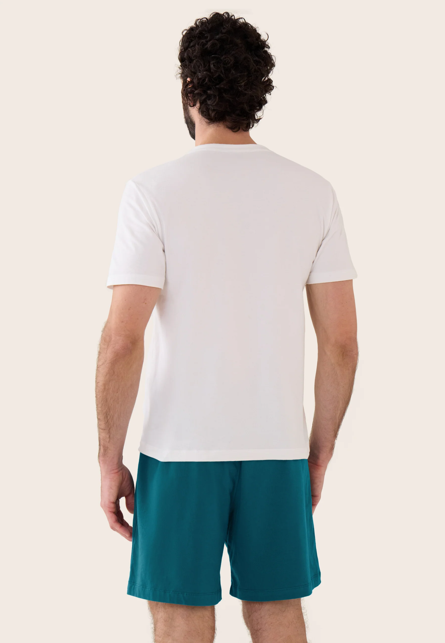 Ensemble pyjama haut et short en coton - Pyjama haut manches courtes formidable Marine et bas de pyjama court invincible Bleu Canard - Image 5