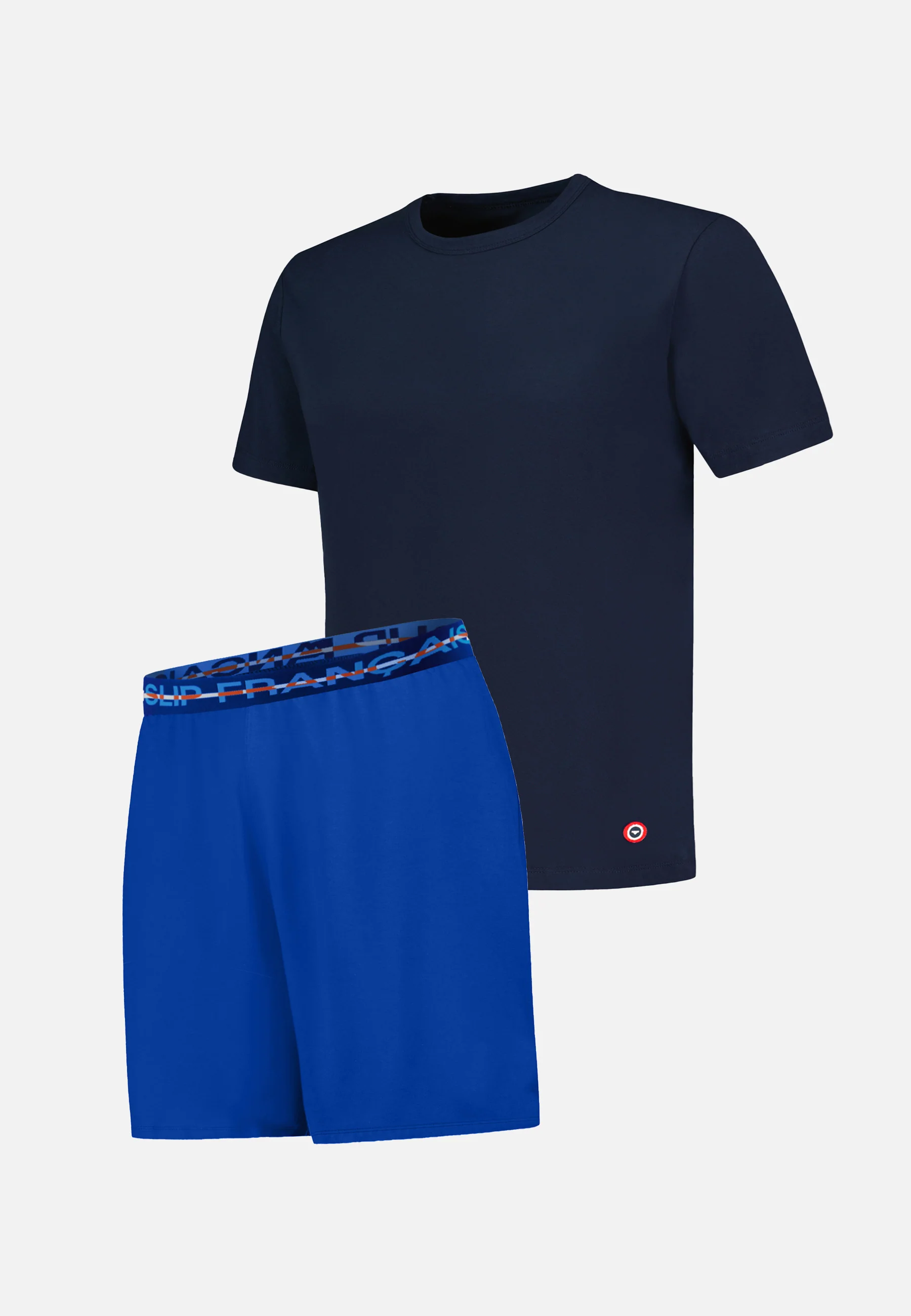 Ensemble pyjama haut et short en coton - Pyjama haut manches courtes formidable Marine et bas de pyjama court invincible Bleu Nautique - Image 6
