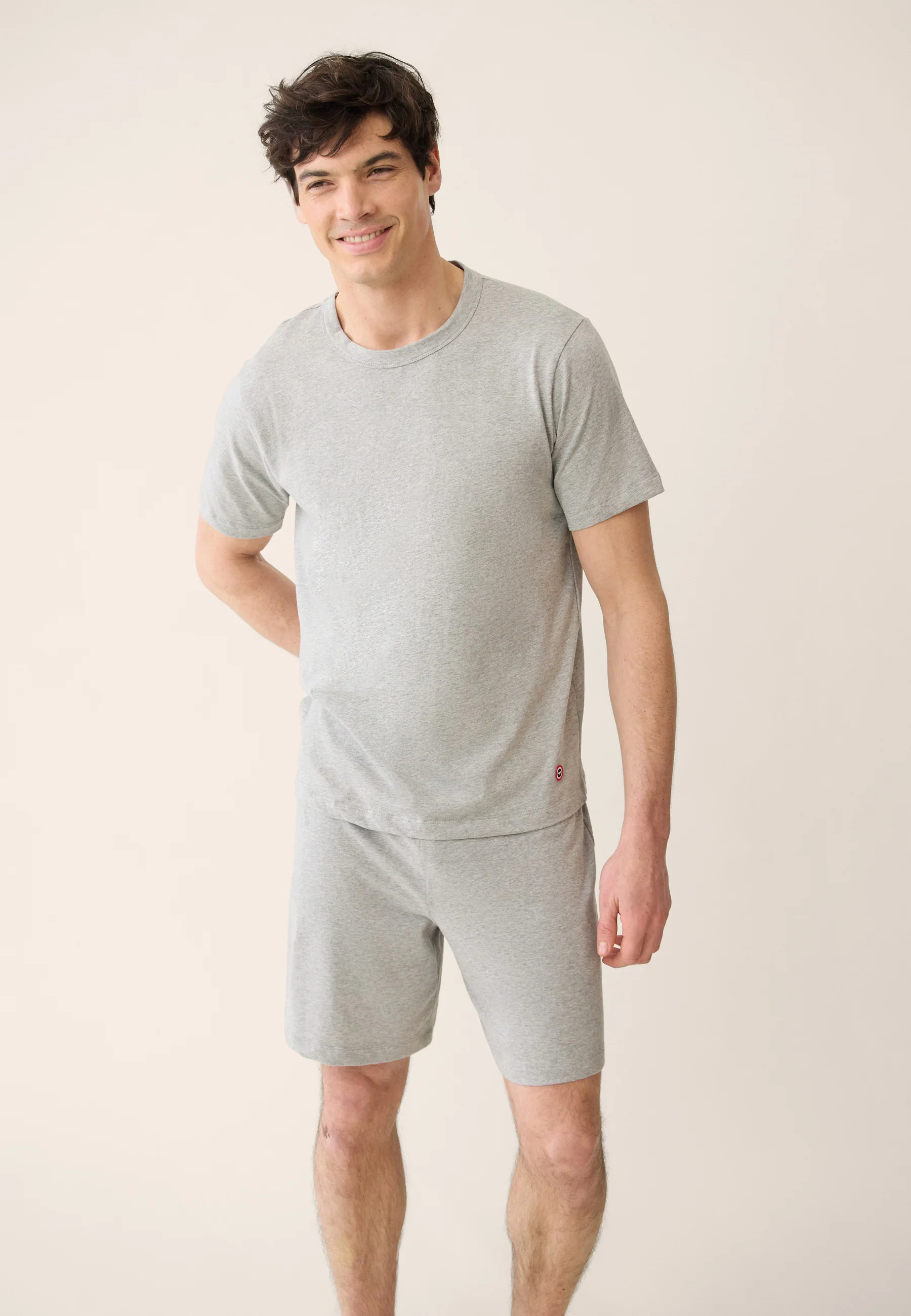 T-shirt homme gris à manches courtes en coton - Formidable Gris Chine - Image 4