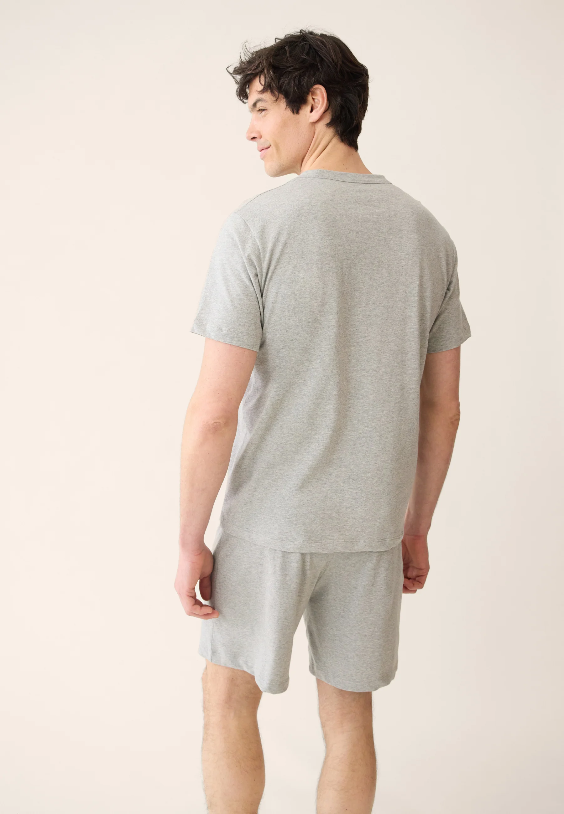 T-shirt homme gris à manches courtes en coton - Formidable Gris Chine - Image 5