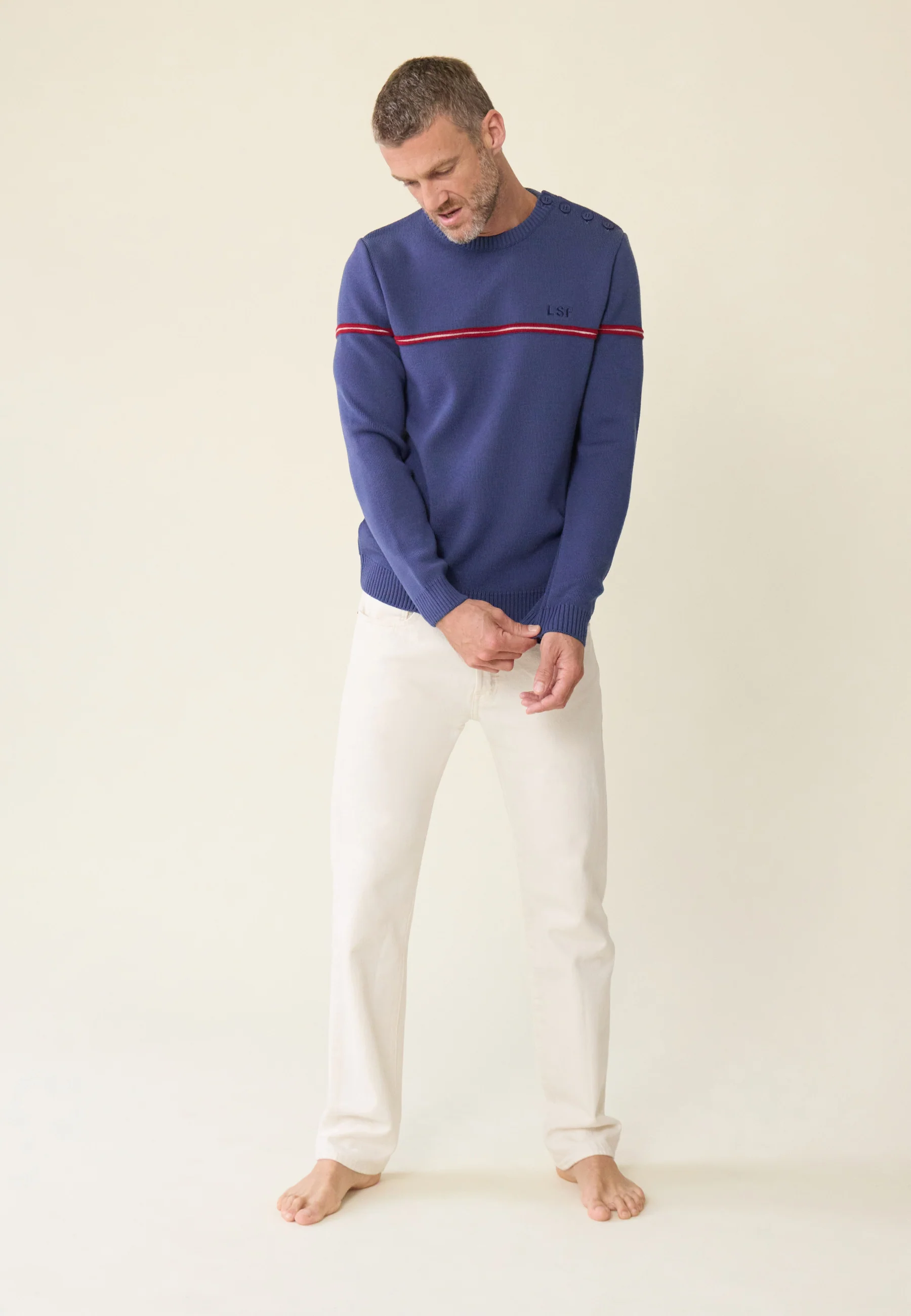 Pull Homme - Francois Bleu Marine Noël - Image 3