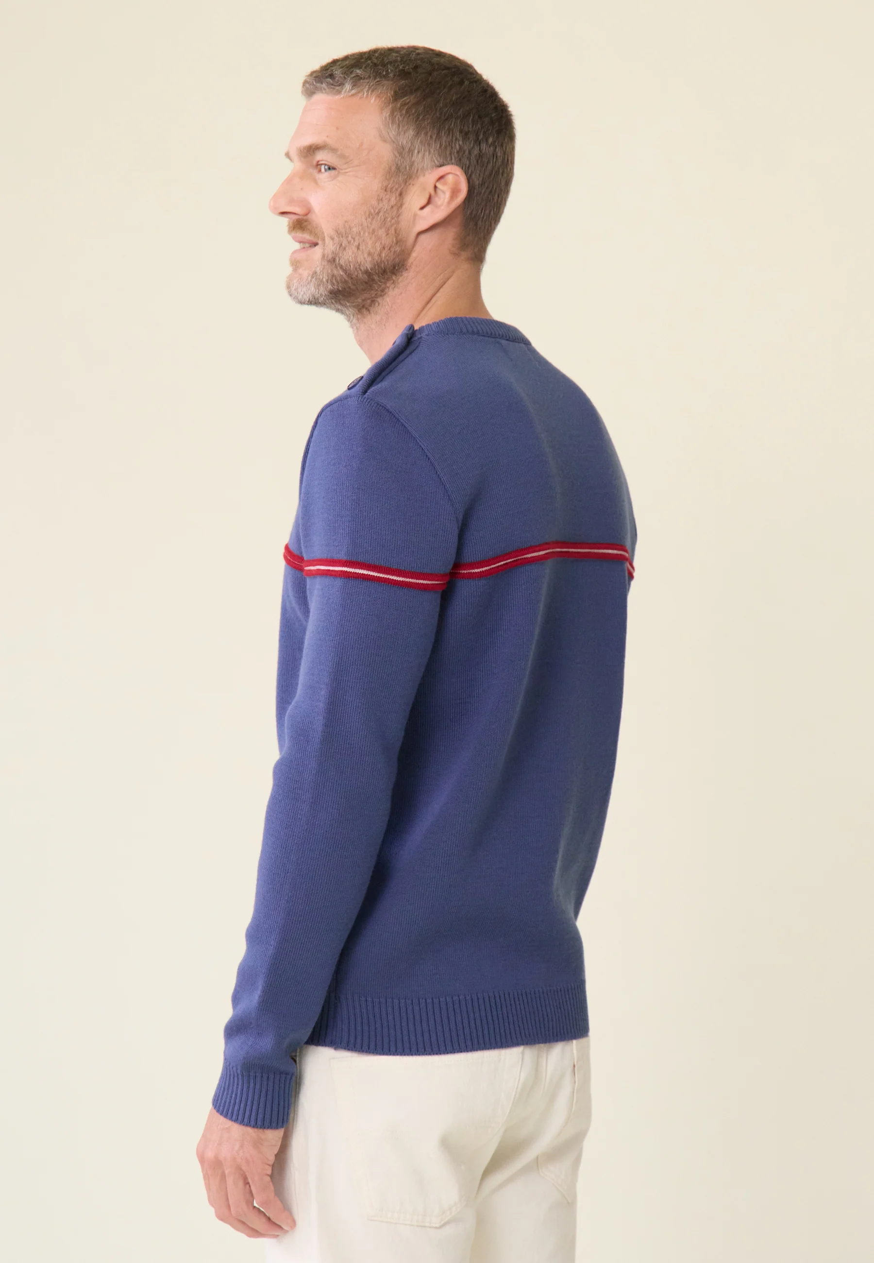 Pull Homme - Francois Bleu Marine Noël - Image 4