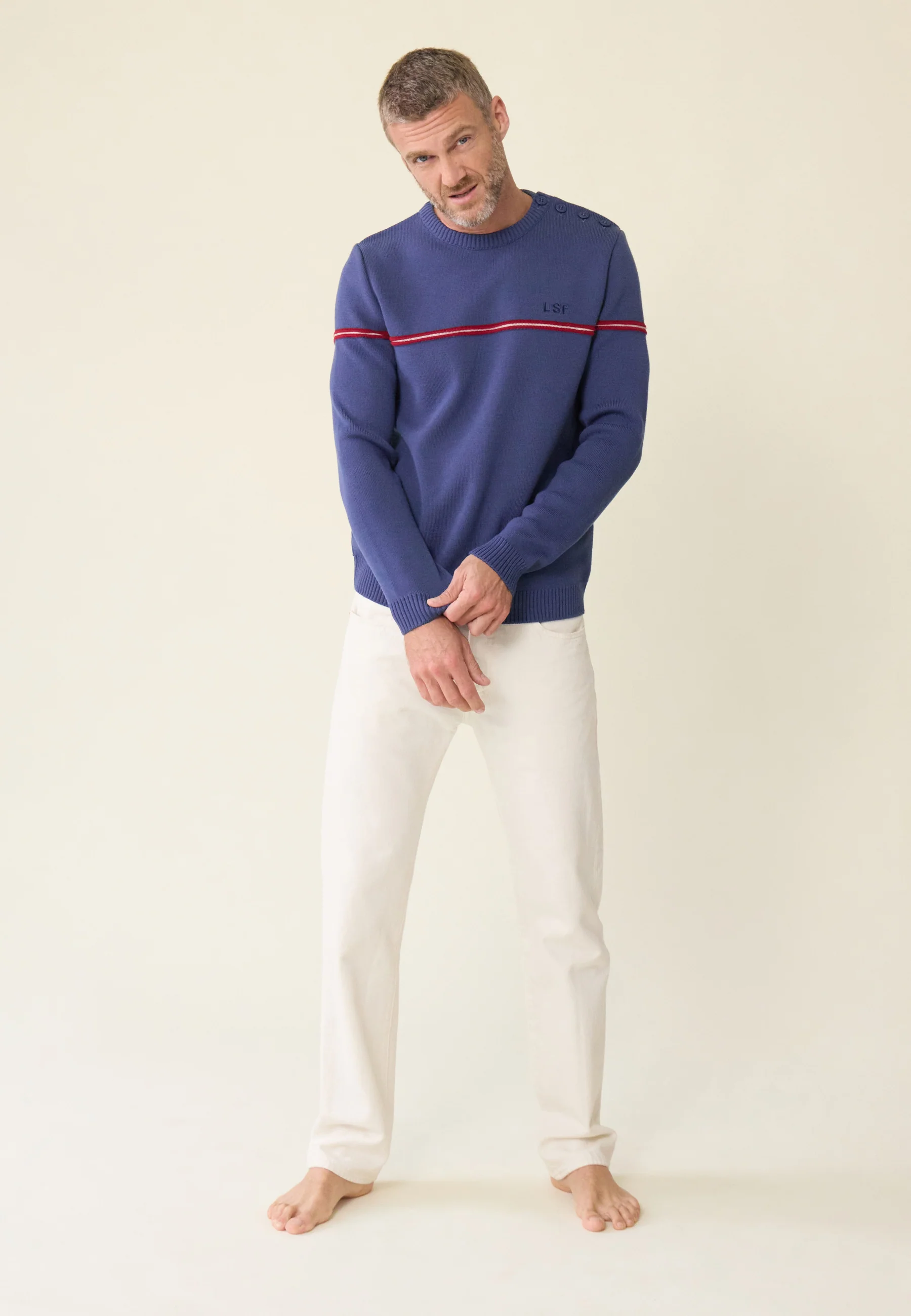 Pull Homme - Francois Bleu Marine Noël - Image 5