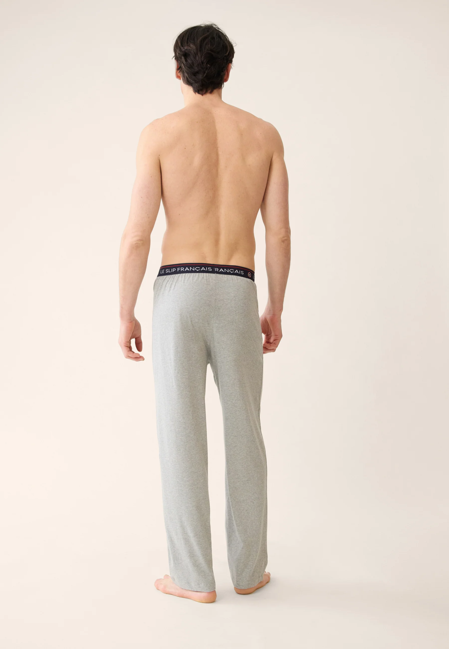 Bas de pyjama long homme gris en coton - Indomptable Gris Chine - Image 3