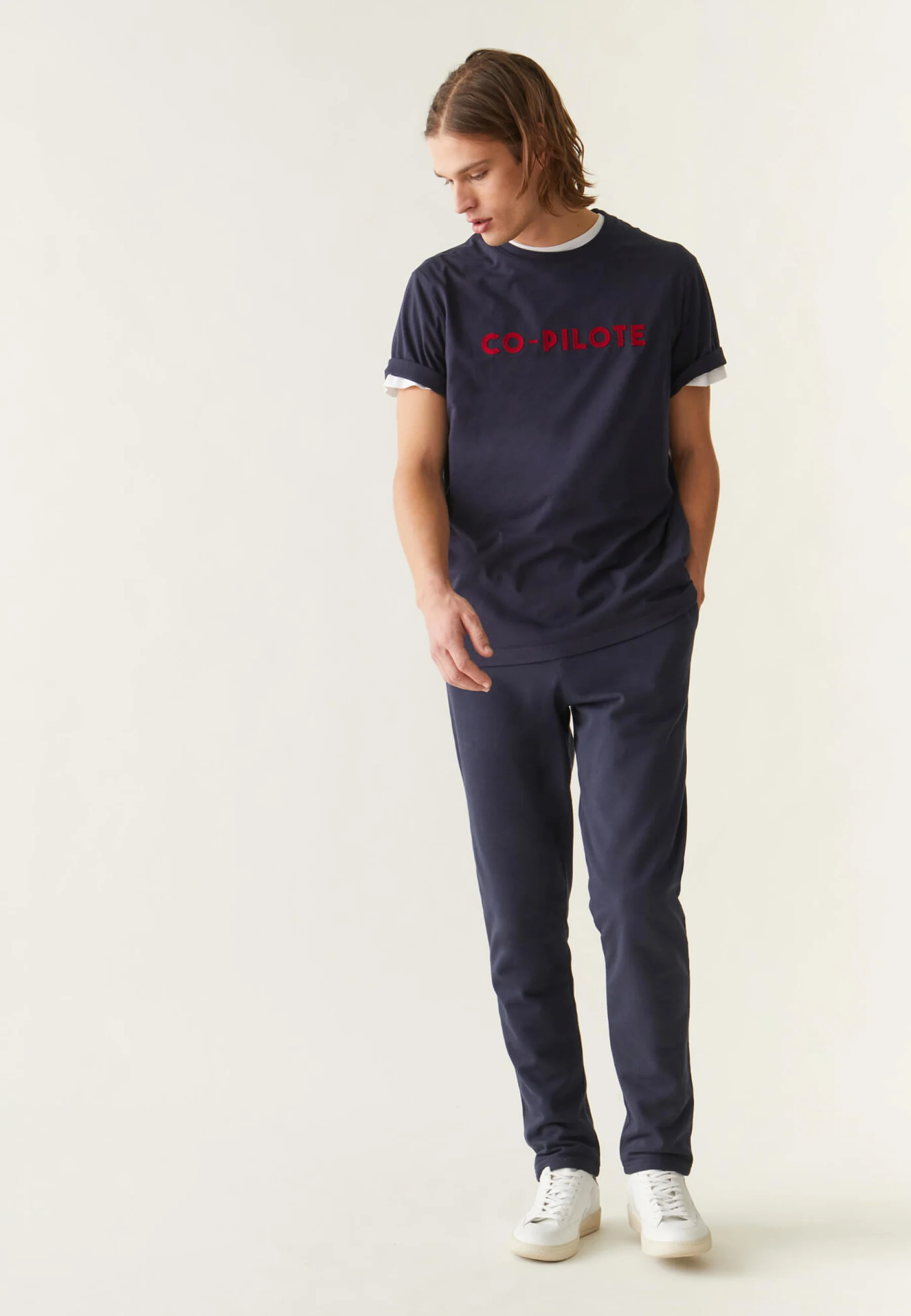 T-shirt col rond en coton - Jean-F Copilote - Image 4