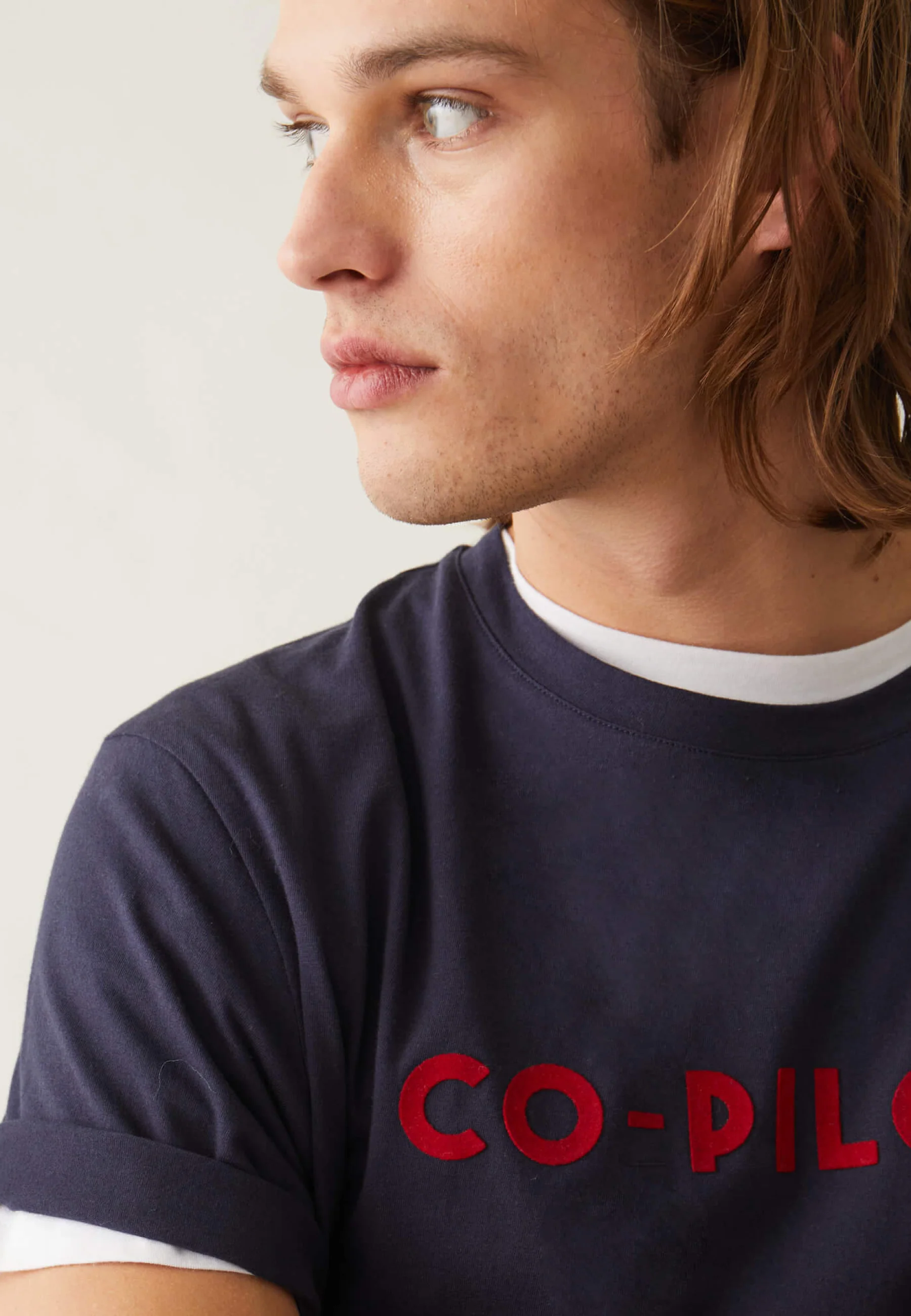 T-shirt col rond en coton - Jean-F Copilote - Image 5