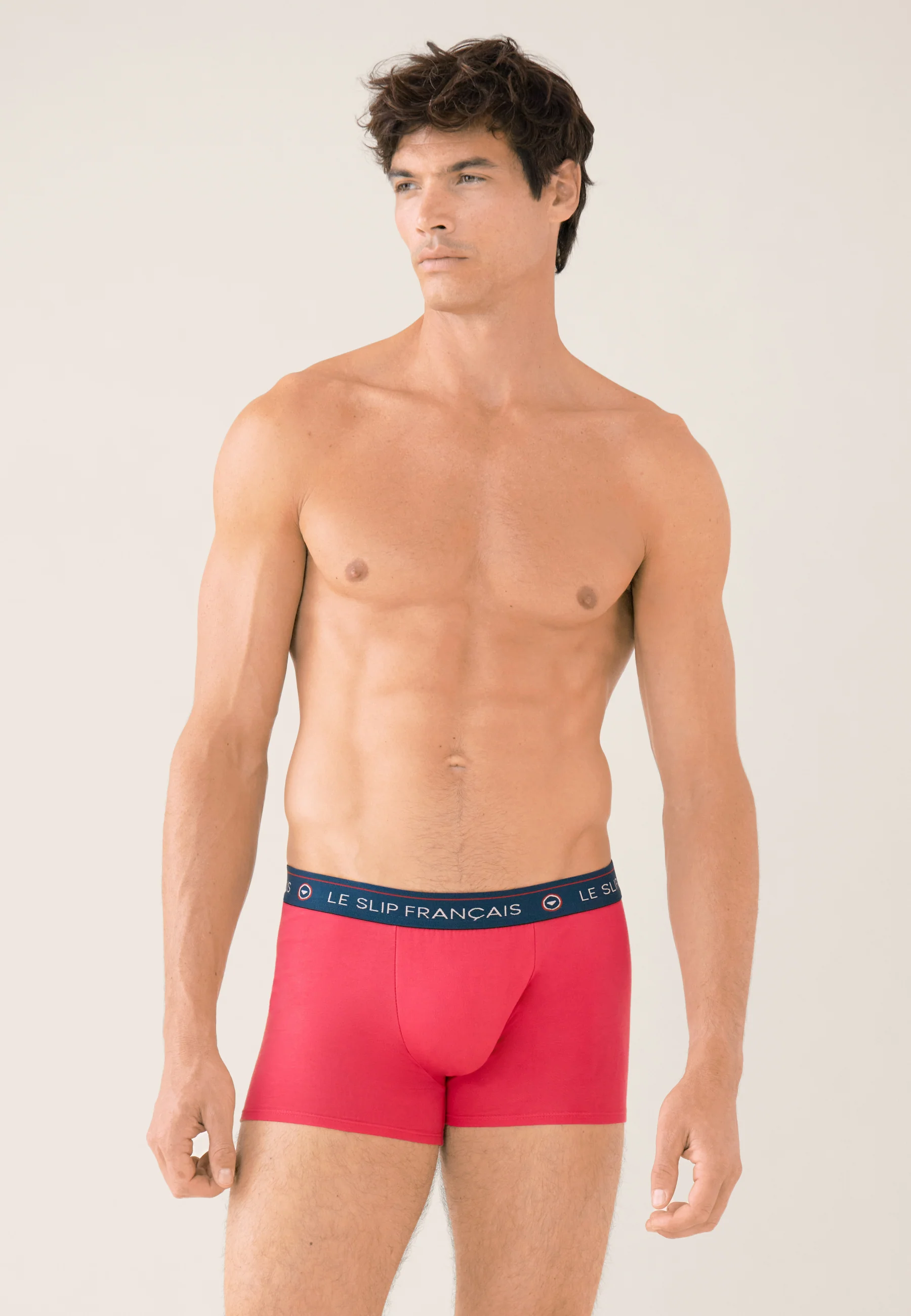Lot de 10 boxers en coton - Boxers Marine Blanc Canard Vert D'Eau Gris Chiné Rose Noir Bleu Jean Marine - Image 5