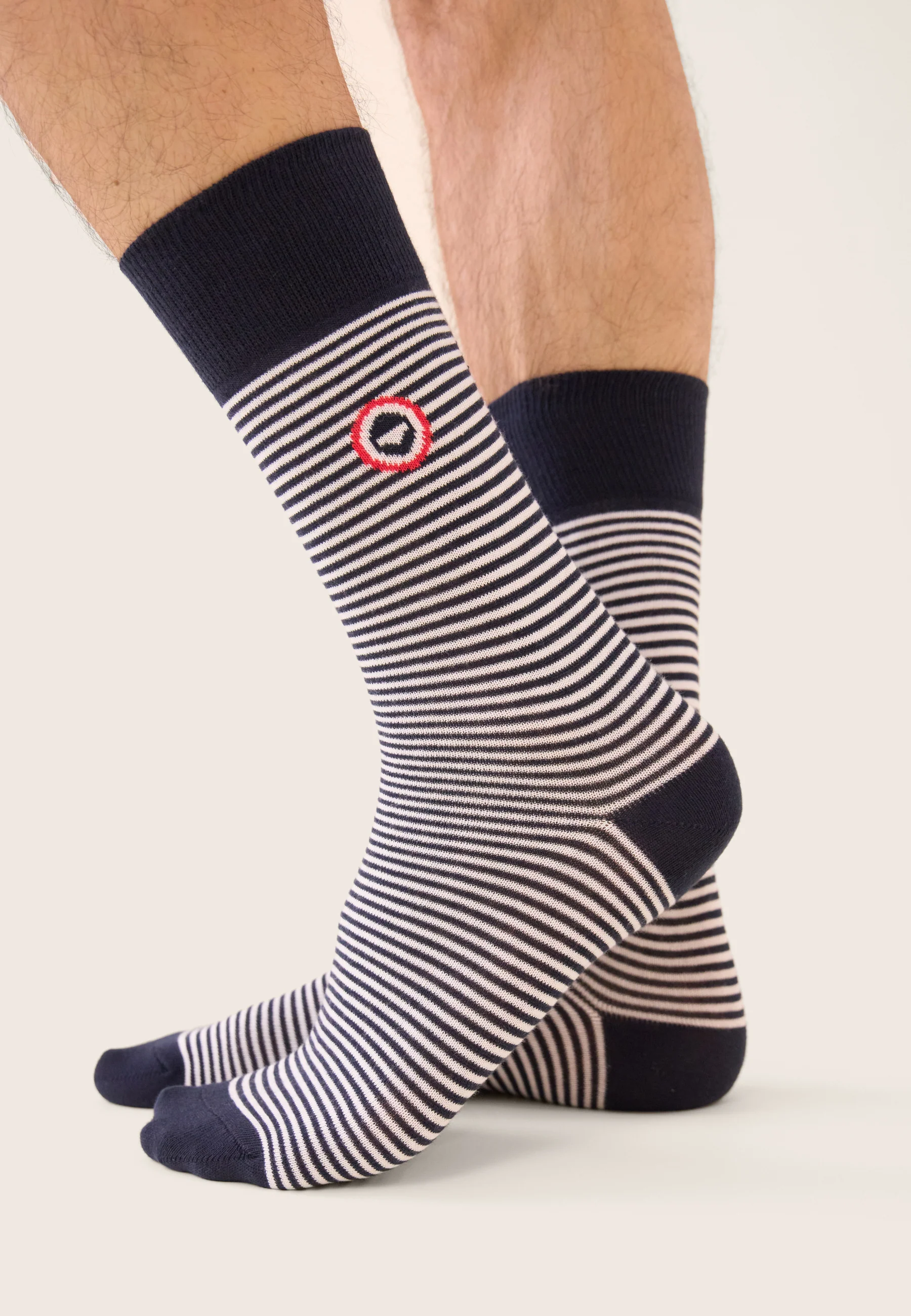 Lot de 10 chaussettes mi-hautes en coton - Chaussettes Marinière, Bleu Nautique, Orange, Vert Azur, Marine, Blanc, Marine Rayures Blanches, Acier, Gris Anthracite et Gris Clair - Image 2