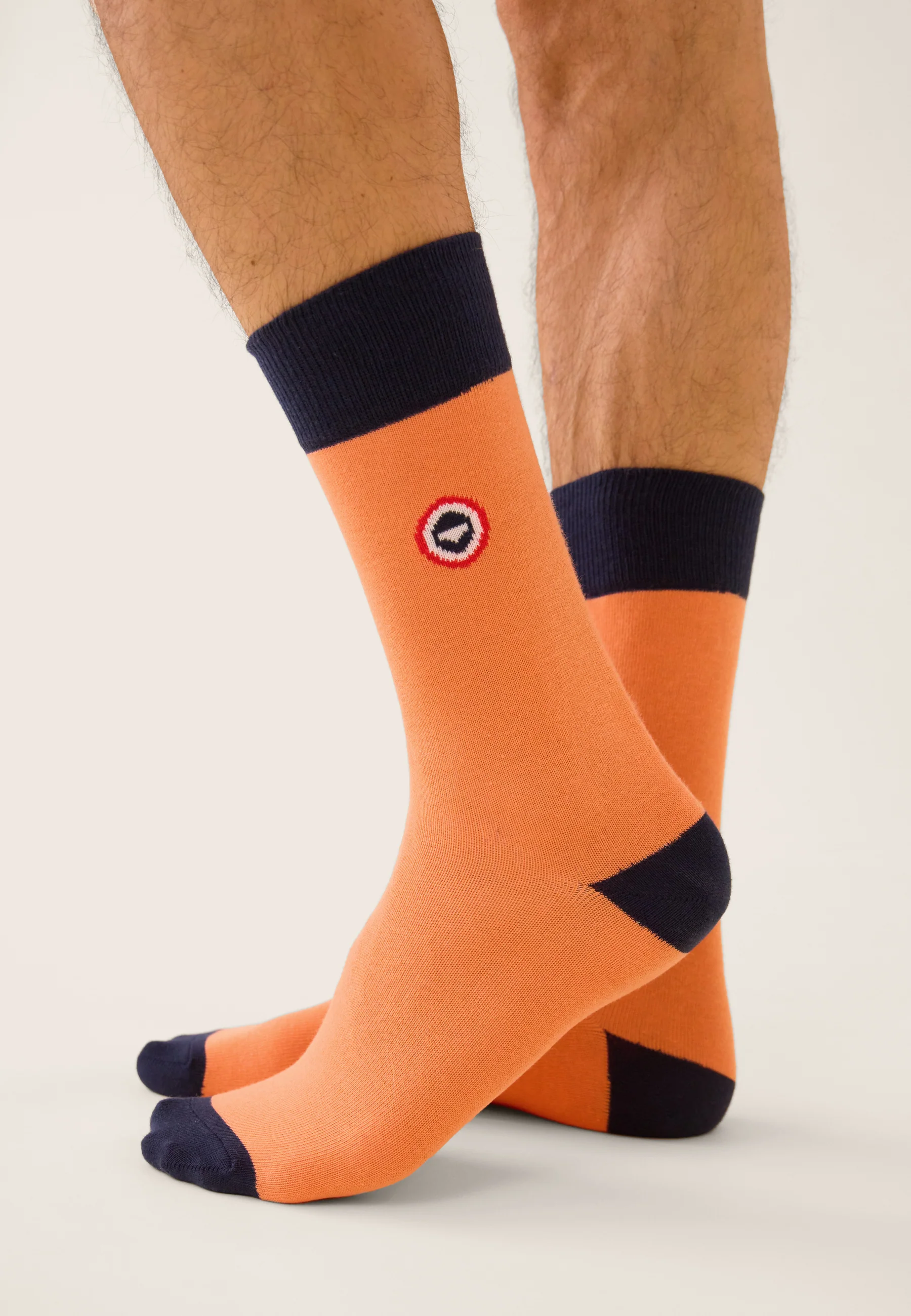 Lot de 10 chaussettes mi-hautes en coton - Chaussettes Marinière, Bleu Nautique, Orange, Vert Azur, Marine, Blanc, Marine Rayures Blanches, Acier, Gris Anthracite et Gris Clair - Image 3