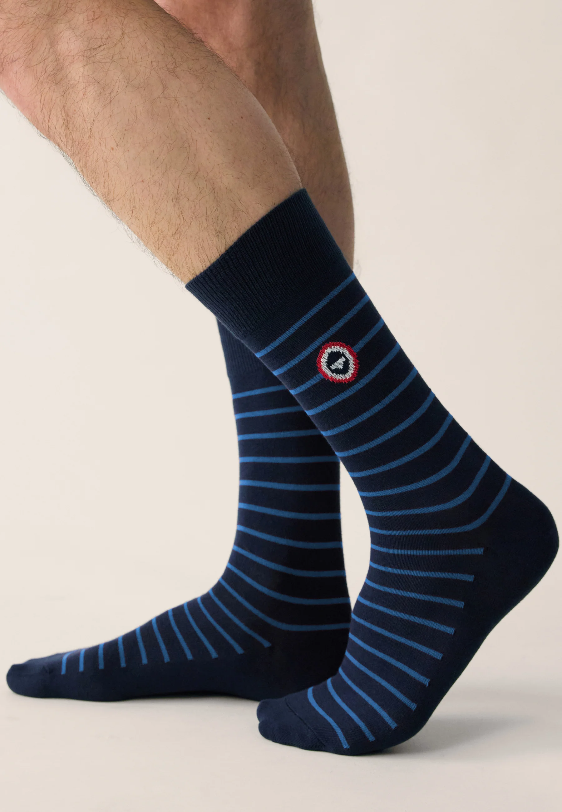 Lot de 10 chaussettes mi-hautes en coton - Chaussettes Marinière, Bleu Nautique, Vert Azur, Marine, Blanc, Marine Rayures Blanches, Marine Rayures Acier, Acier, Gris Anthracite et Gris Clair - Image 3